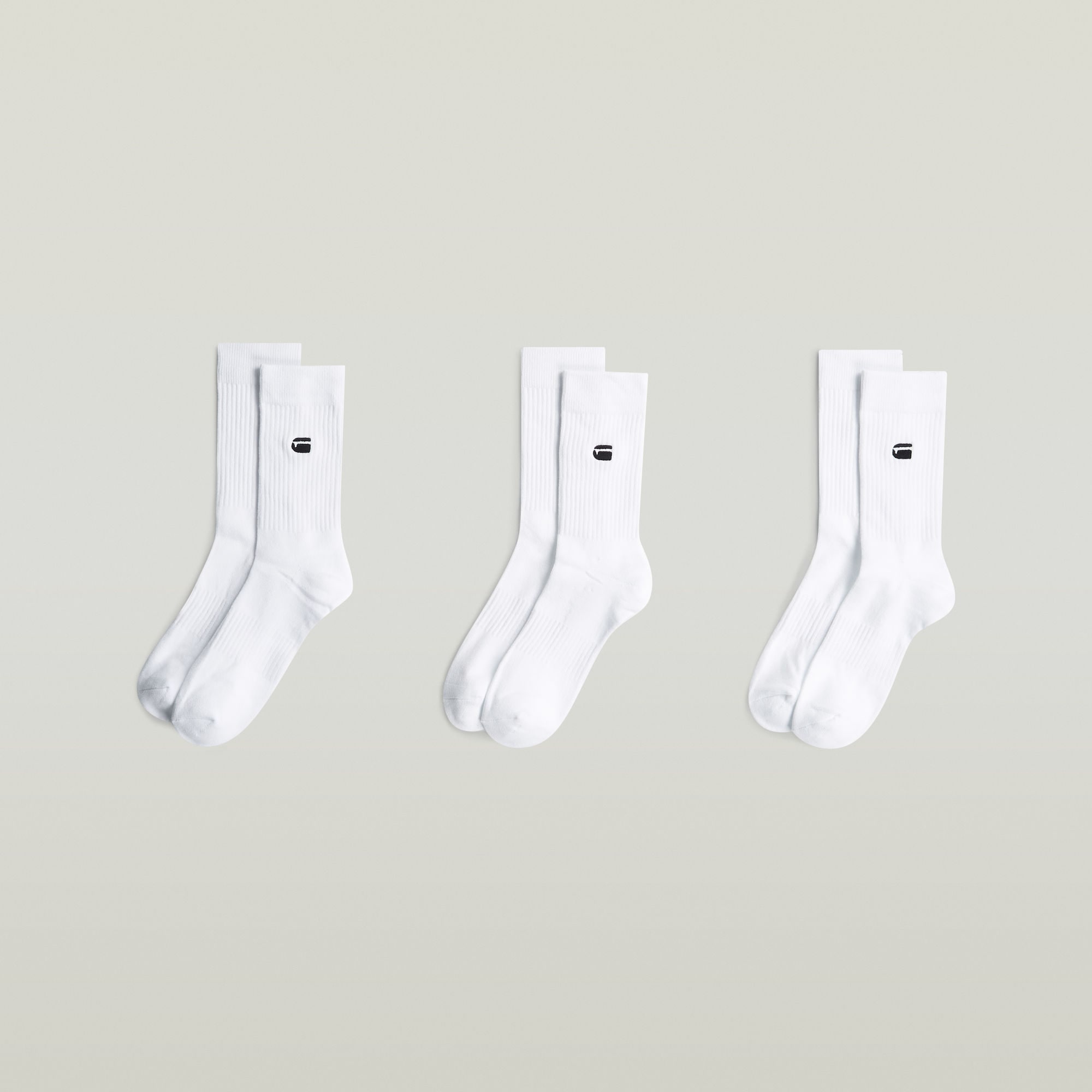 G-STAR Chaussettes »CLAY, 3 PACK SPORTS SOCKS« Packung, 3 Couple tlg. unifarben, mit Labelstickerei