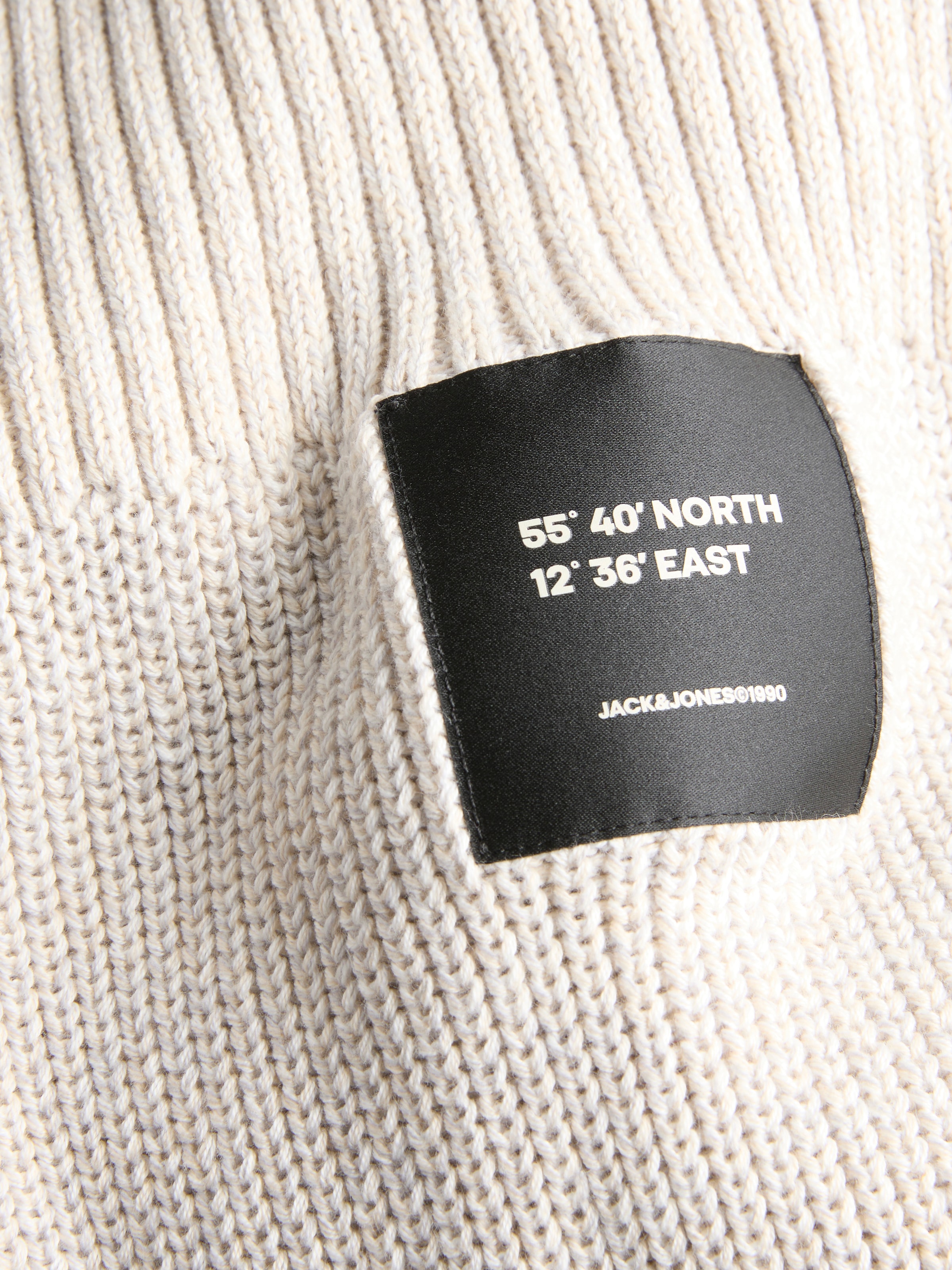 Jack & Jones Veste en tricot »JJCLEVELAND KNIT ZIP CARDIGAN« Coton, coupe régulière