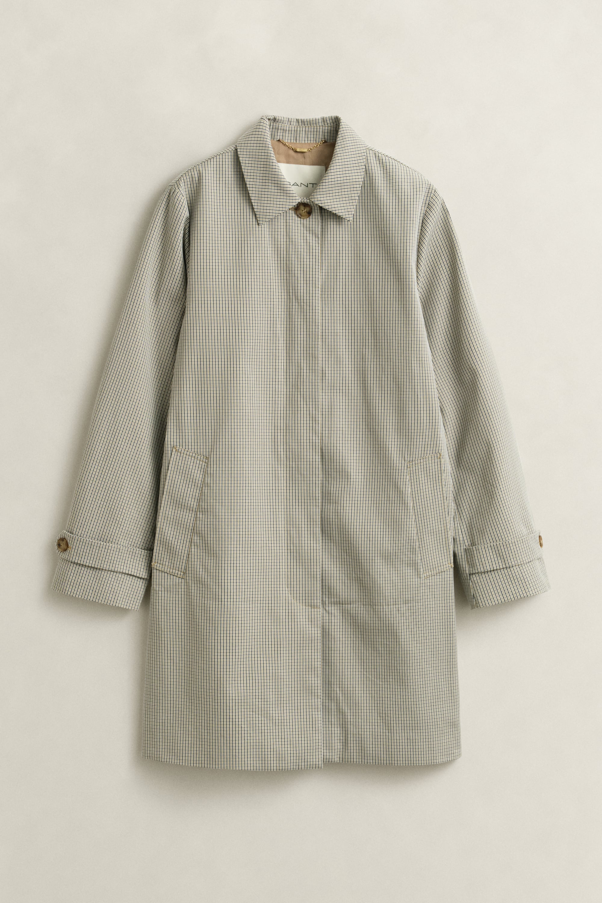 Gant Kurzmantel »CHECKED COTTON BLEND CAR« Regular fit mit praktischen Taschen