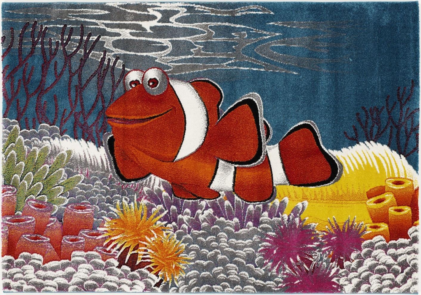 Image of OCI DIE TEPPICHMARKE Kinderteppich »Kidsclub Memo«, rechteckig, 13 mm Höhe, Aquarium Fisch, Kinder Kurzflor Teppich bei Ackermann Versand Schweiz