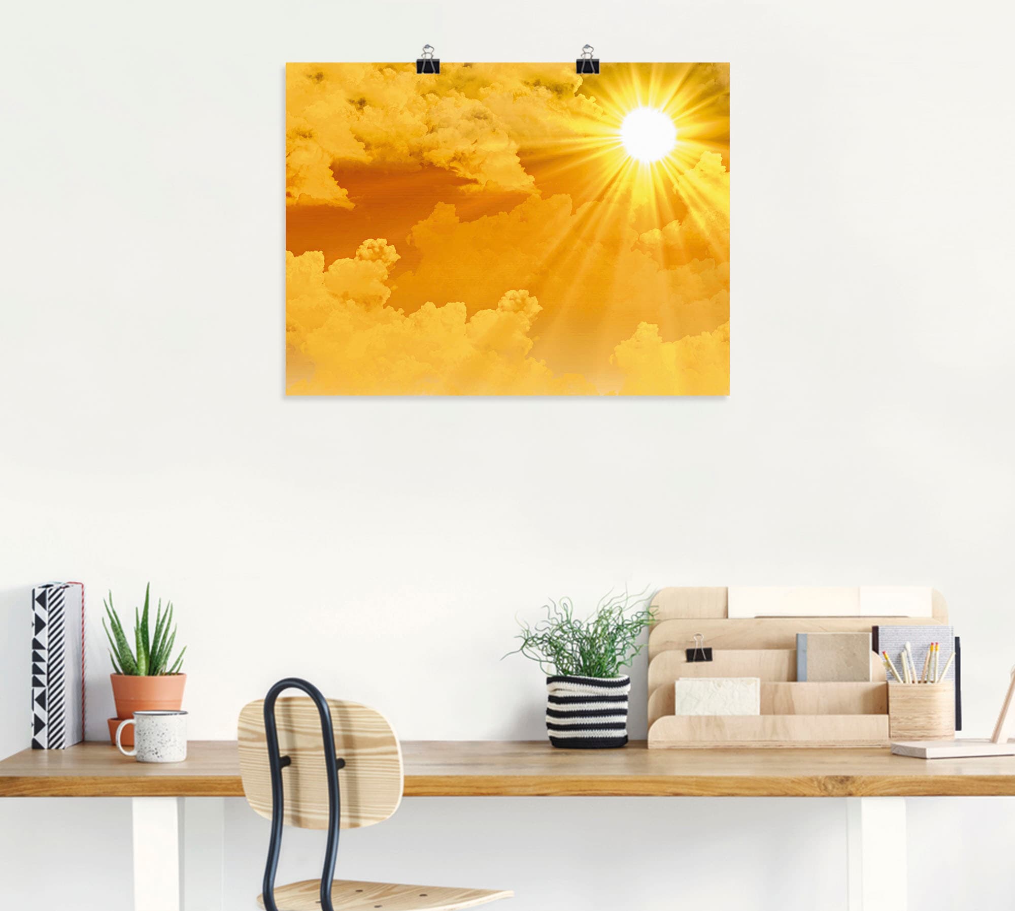 Artland Wandbild »Warme Sonnenstrahlen«, Himmel, (1 St.), als Leinwandbild, Poster, Wandaufkleber in verschied. Grössen