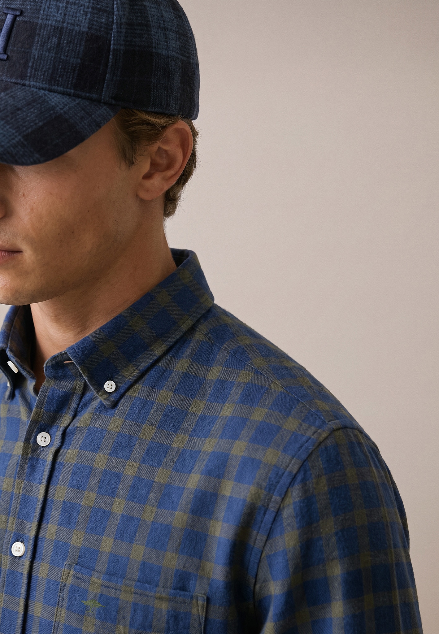 FYNCH-HATTON Chemise à carreaux mit Button-Down-Kragen