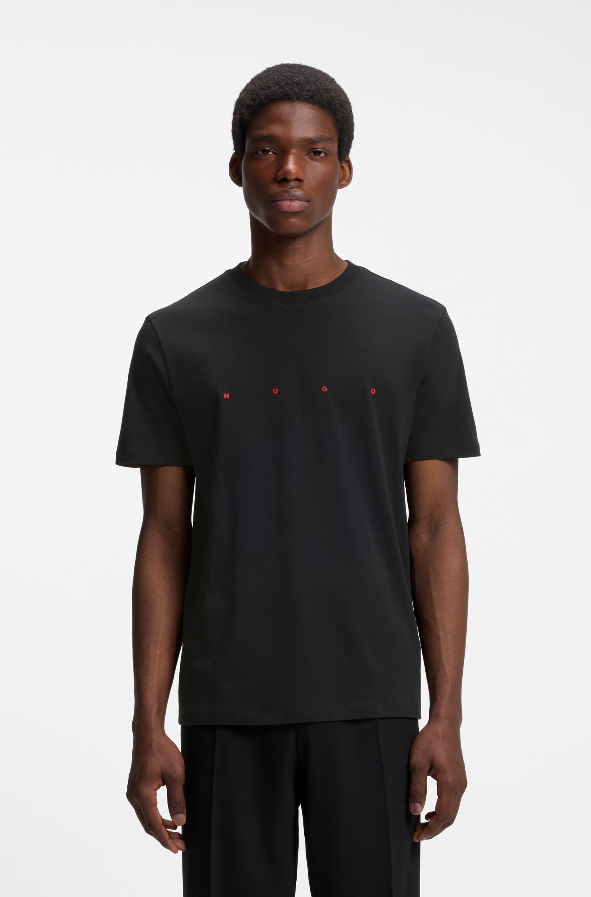 HUGO T-shirt »Dorosi« Rundhalsausschnitt, Regular Fit, Logo-Schriftzug