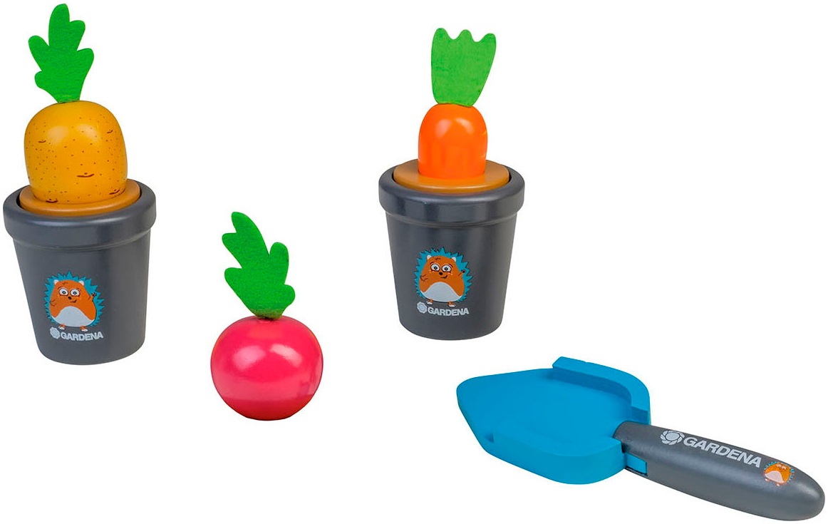 Happy People Steckspielzeug »GARDENA Pflanz Set« mit Gartenschürze und Holzschaufel