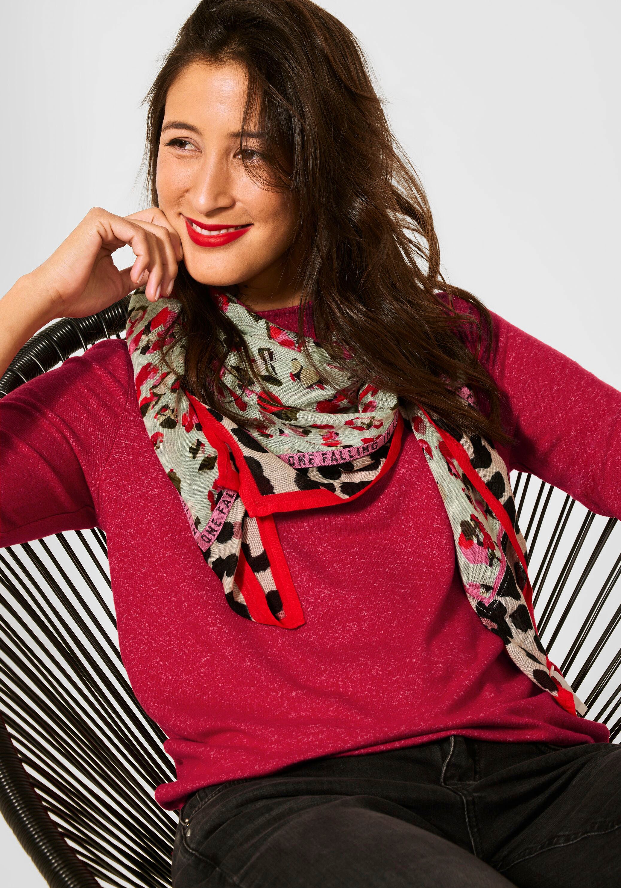 Image of STREET ONE Langarmshirt, in mellierter Optik bei Ackermann Versand Schweiz