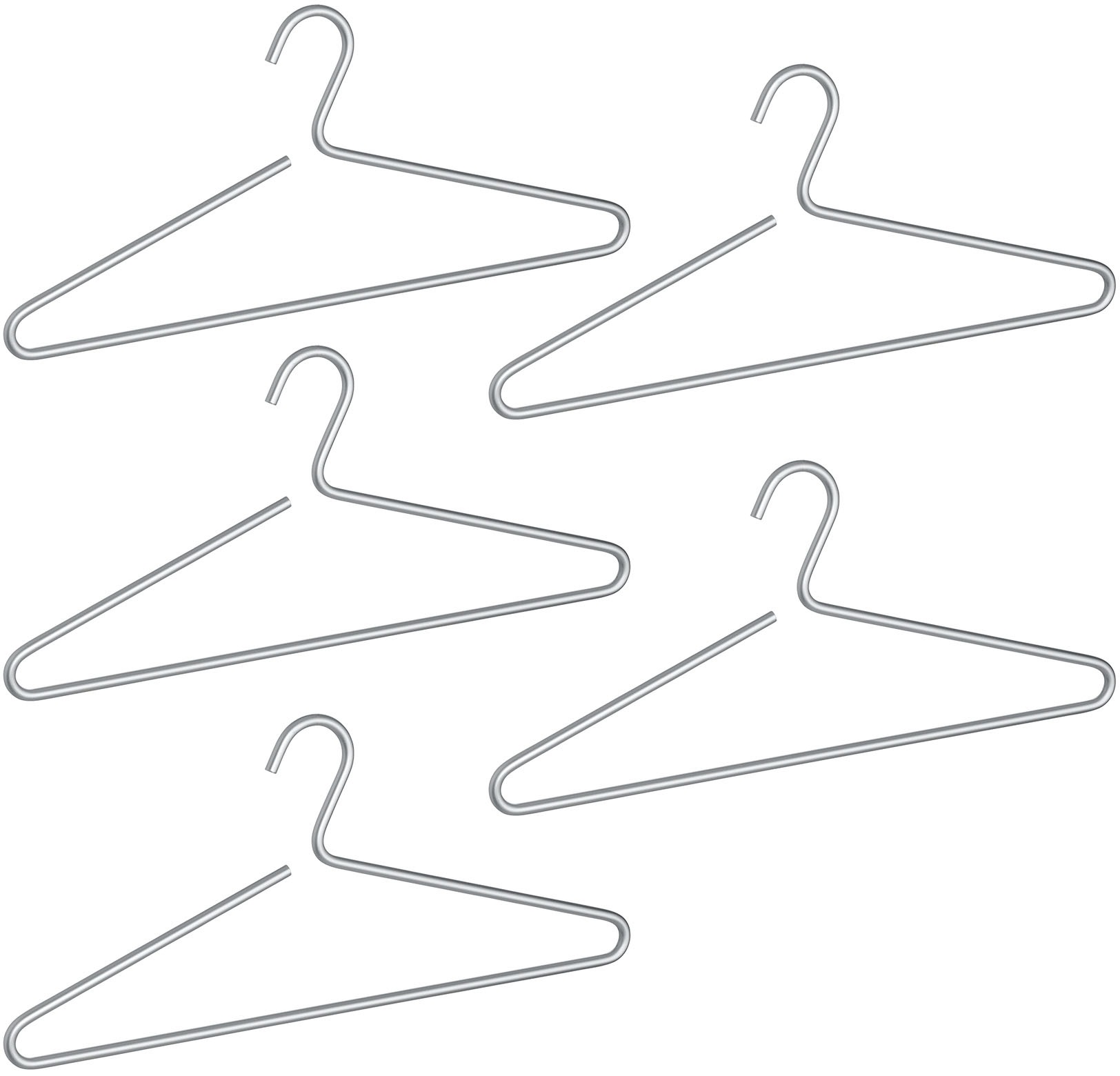 Image of WENKO Kleiderbügel »Lux«, (Set, 5 tlg.), Aluminium, 42 cm bei Ackermann Versand Schweiz