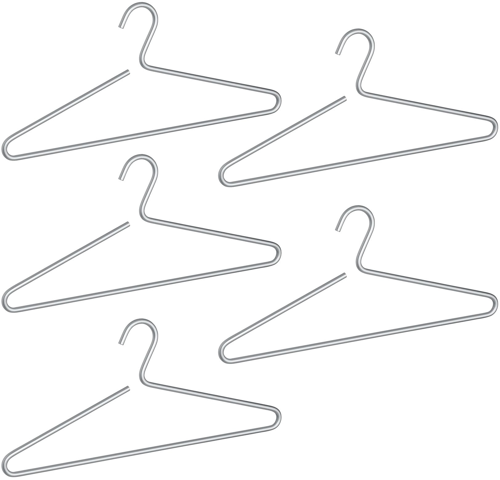 Image of WENKO Kleiderbügel "Modell Lux" Garderobenbügel aus Aluminium, minimalistisches Design