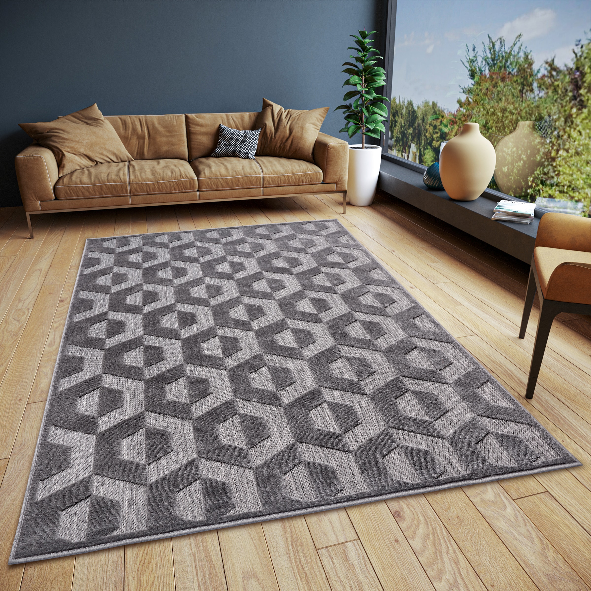 HANSE Home Teppich »Hexa«, rechteckig, Flachgewebe, Modern, Geometrisches  Rauten Muster, Skandi, Wohnzimmer kaufen