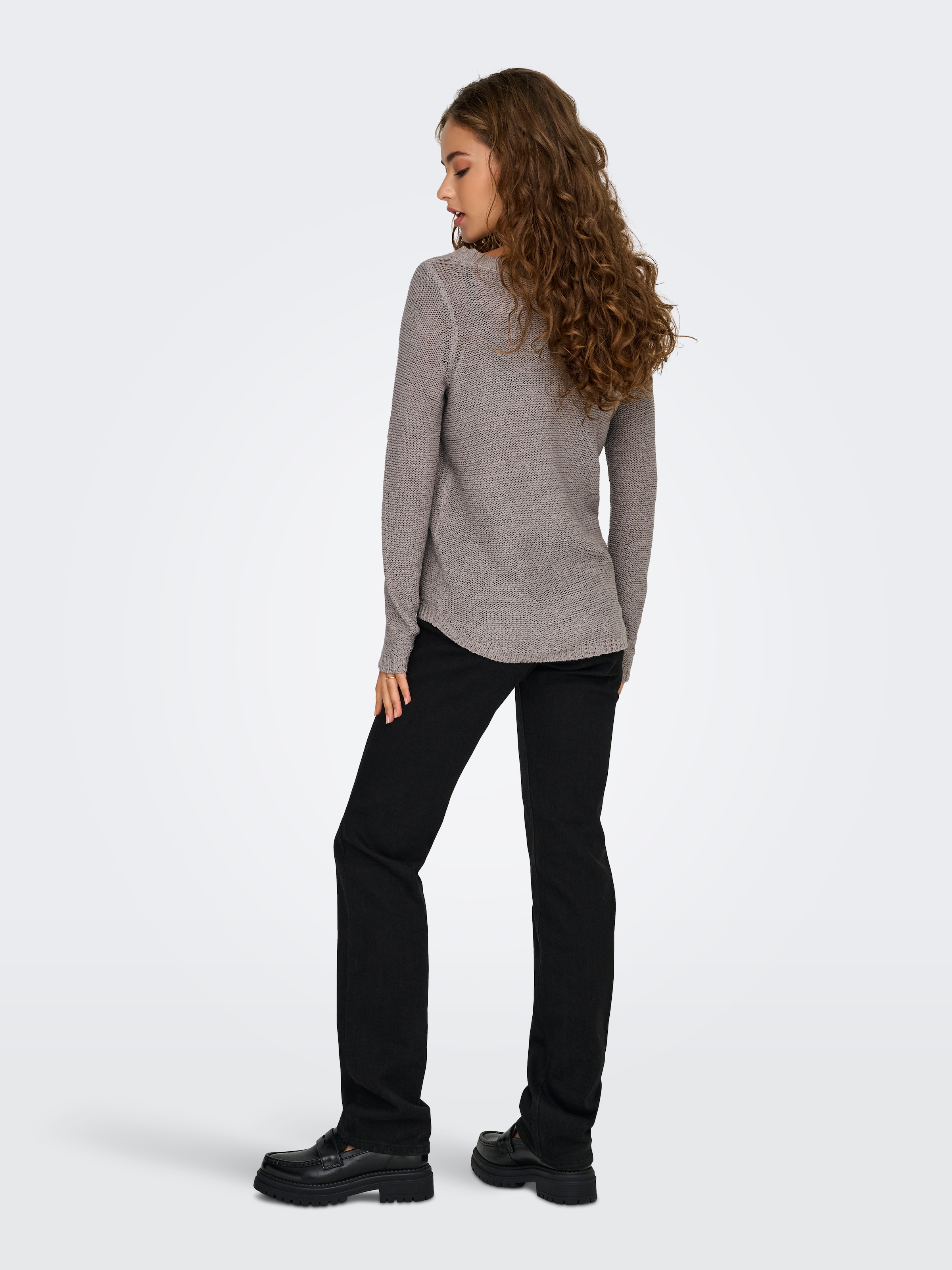 ONLY Strickpullover »ONLGEENA XO L/S PULLOVER KNT NOOS« Materialmix, regular fit