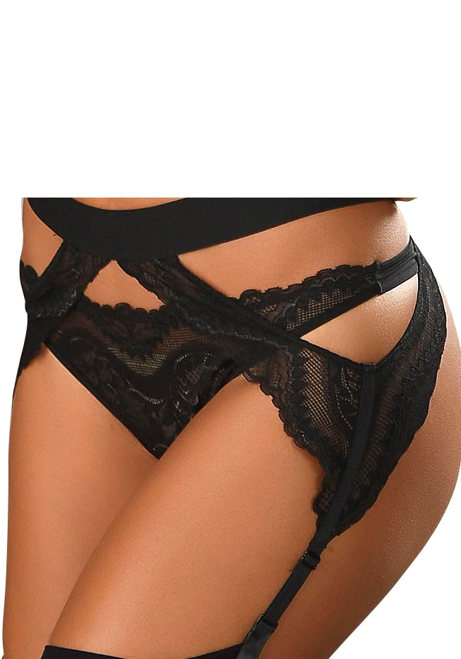 petite fleur goldfarben String, mit eleganter Spitze