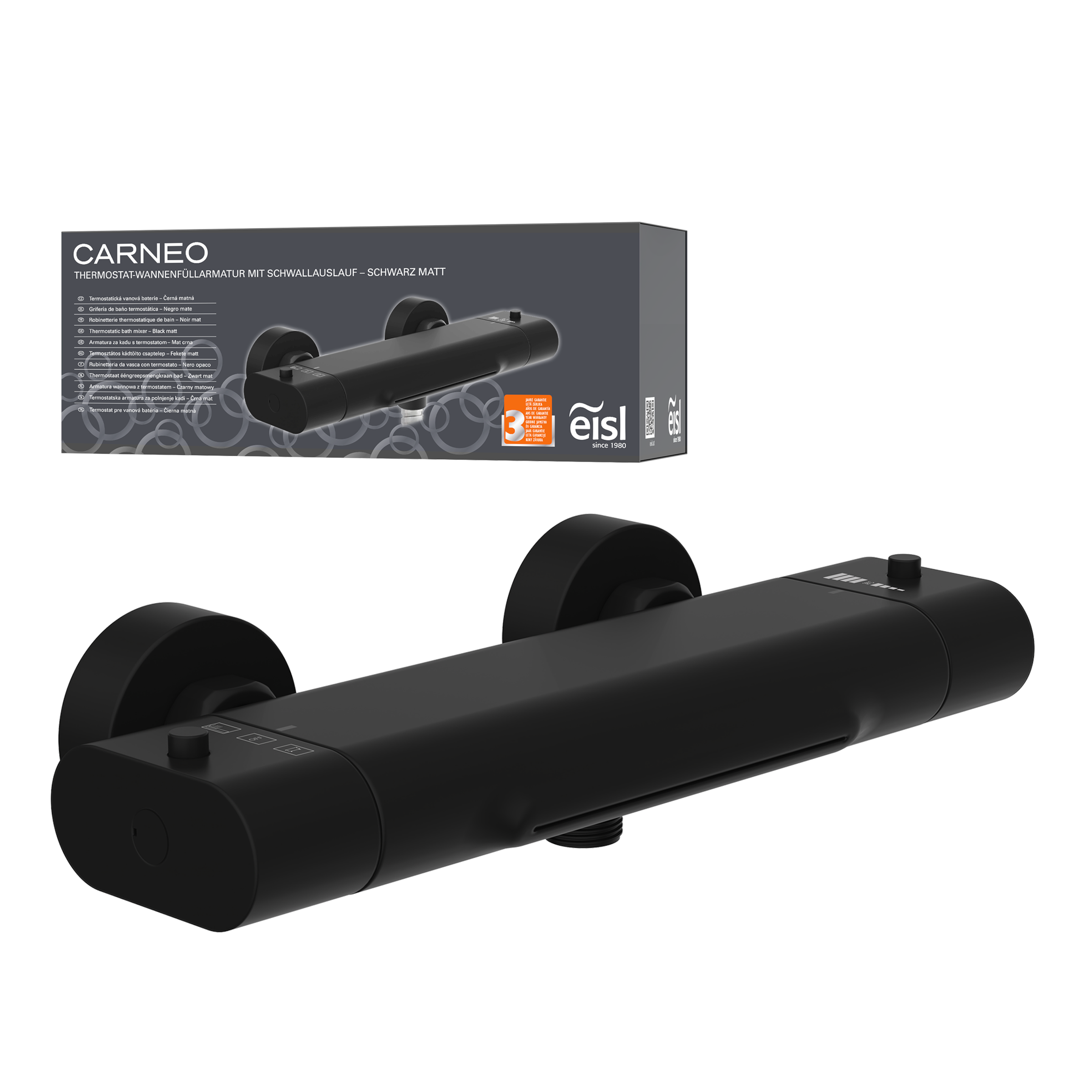 Image of Eisl Wannenthermostat "CARNEO" Schwallauslauf, Eco-Stopp-Funktion, Sicherheitssperre
