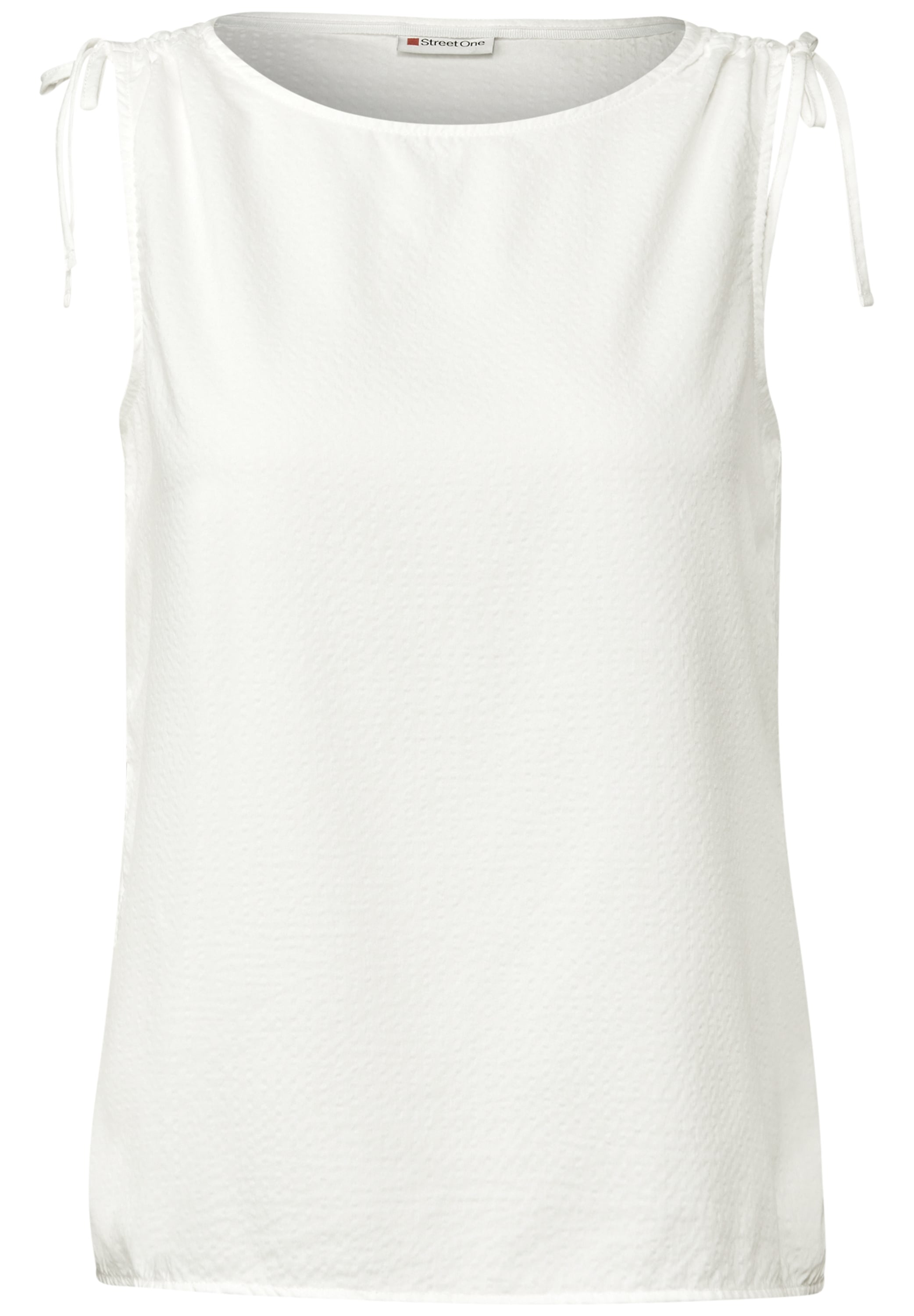 STREET ONE Blusentop, im Crinkle-Look, mit Knoten-Details