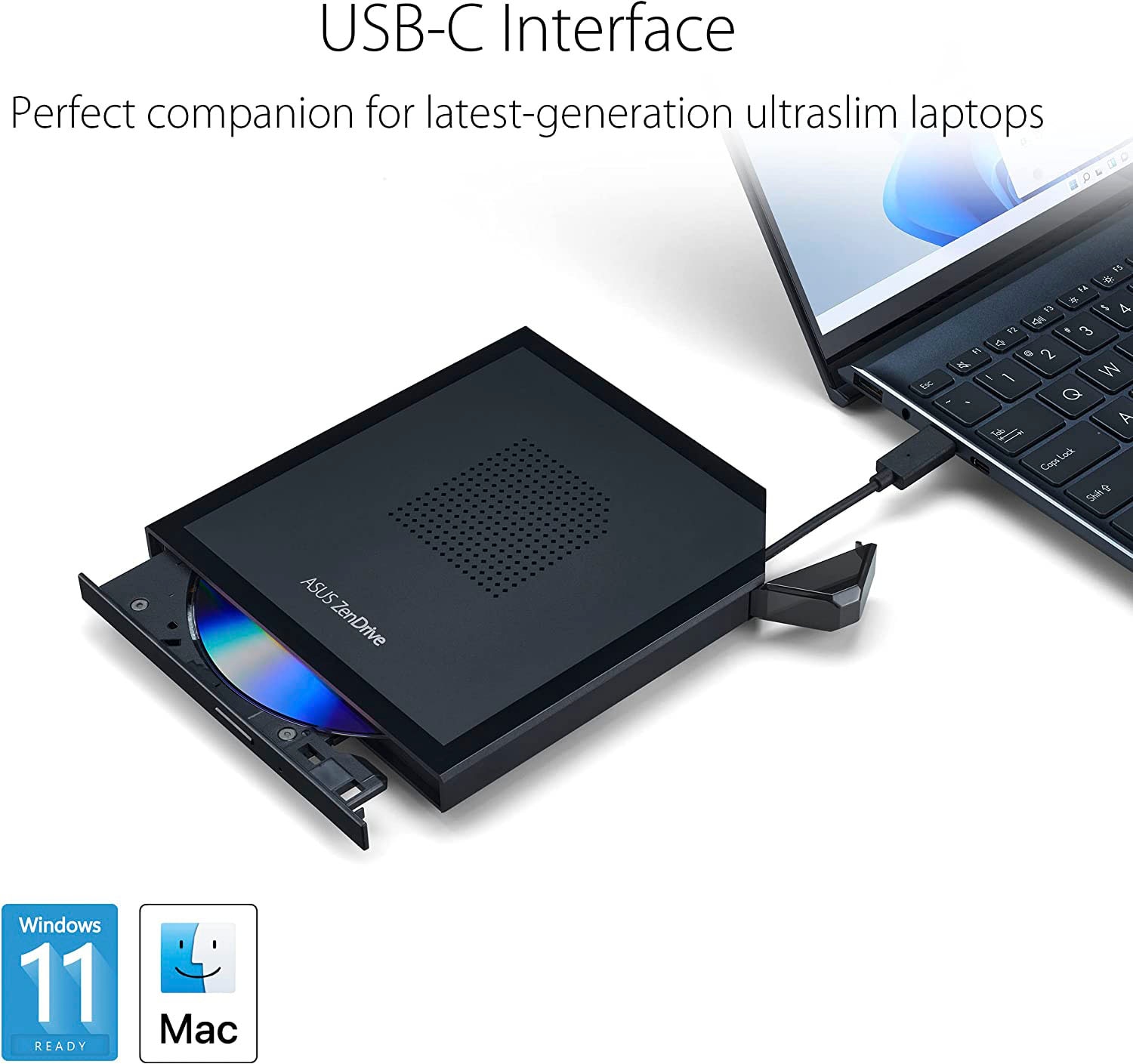 Asus DVD-Brenner »SDRW-08V1M-U ZenDrive V1M mit USB-C«, extern