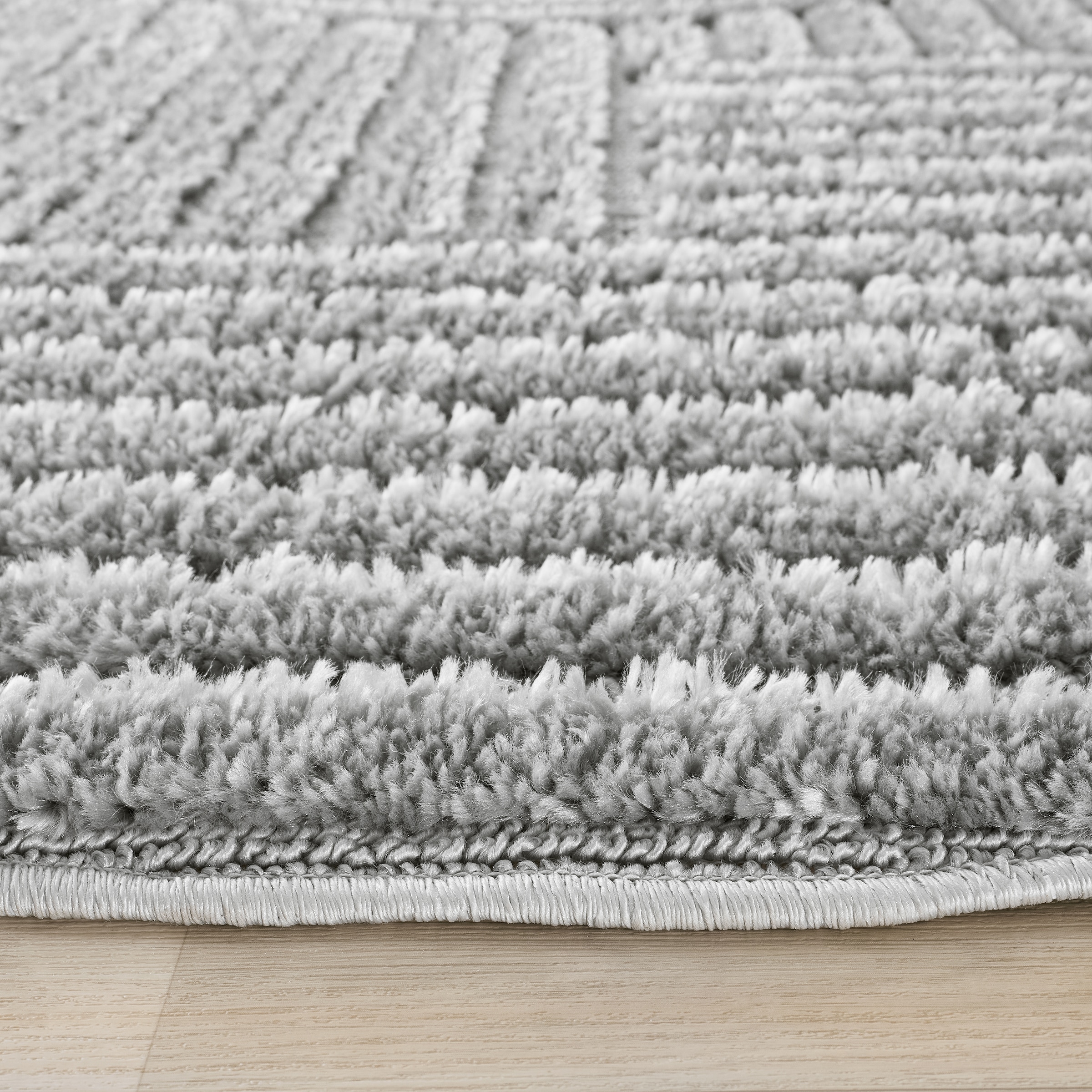 GOODproduct Teppich »Jonne, Boho-Design, Scandi, Designteppich« rund 20 mm Höhe Hoch-Tief, 3D Optik, skandinavischer Stil, Wohnzimmer, Schlafzimmer