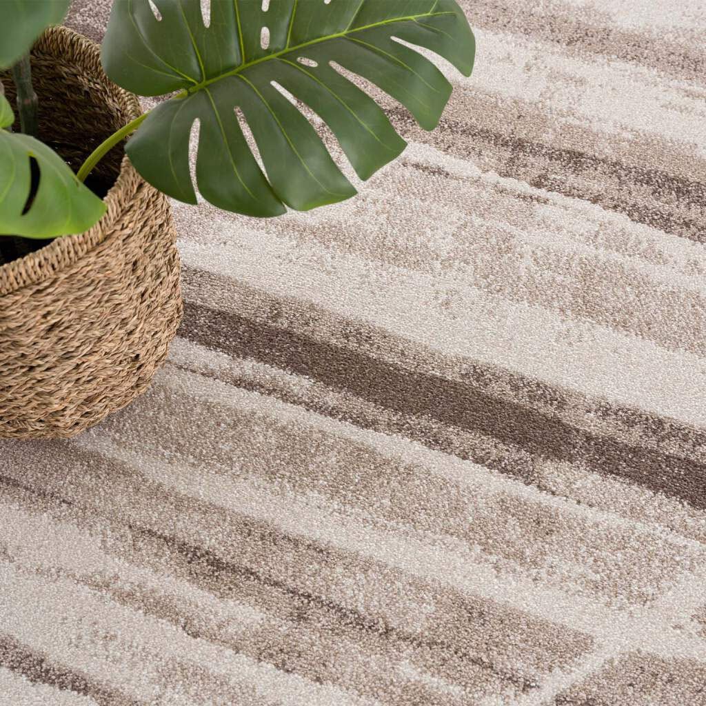 Carpet City Tapis »Moda« Rectangulaire 11 mm Höhe Kurzflor, Streifen-Muster, Weicher Flor