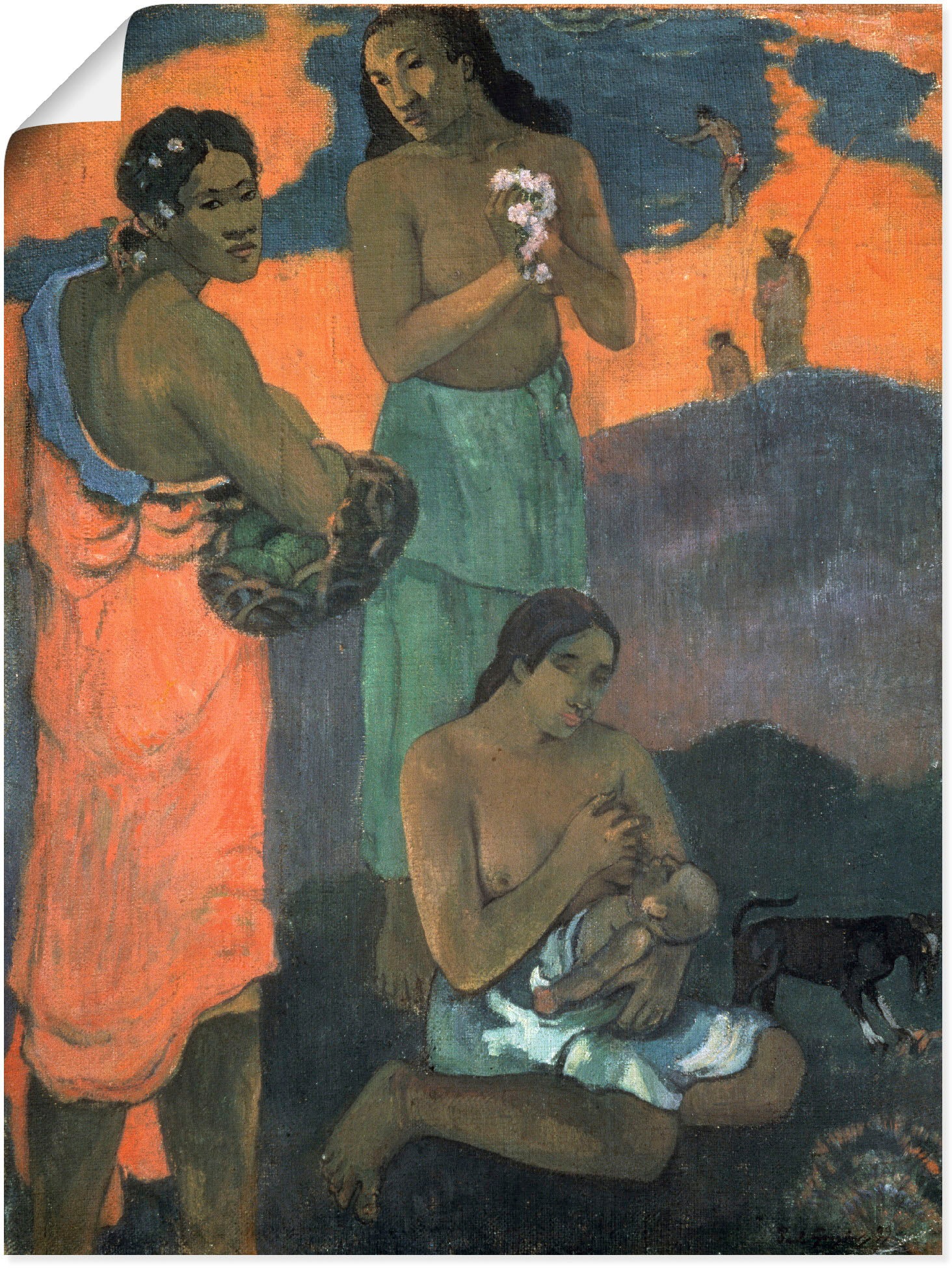 Image of Artland Wandbild »Mutterschaft. Frauen am Meeres-Ufer«, Gruppen & Familien, (1 St.), in vielen Grössen & Produktarten -Leinwandbild, Poster, Wandaufkleber / Wandtattoo auch für Badezimmer geeignet bei Ackermann Versand Schweiz