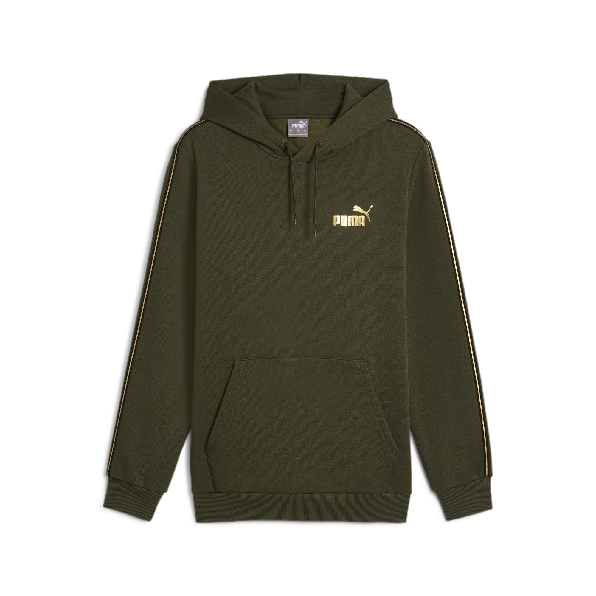 Image of PUMA Kapuzensweatshirt "ESS TAPE MINIMAL GOLD HOODIE FL", mit verstellbarer Kapuze, mit WarmCELL-Technologie, Relaxed Fit