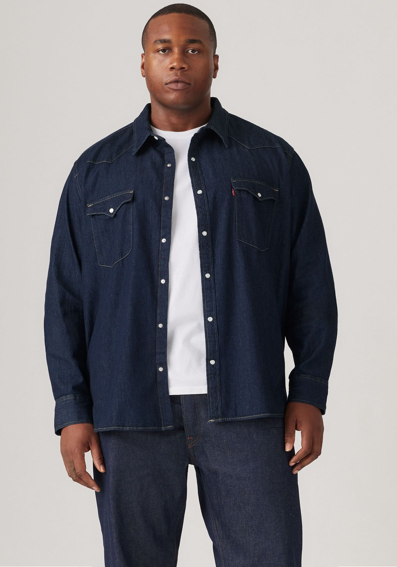 Image of Levis Plus Jeanshemd im Westernstyle