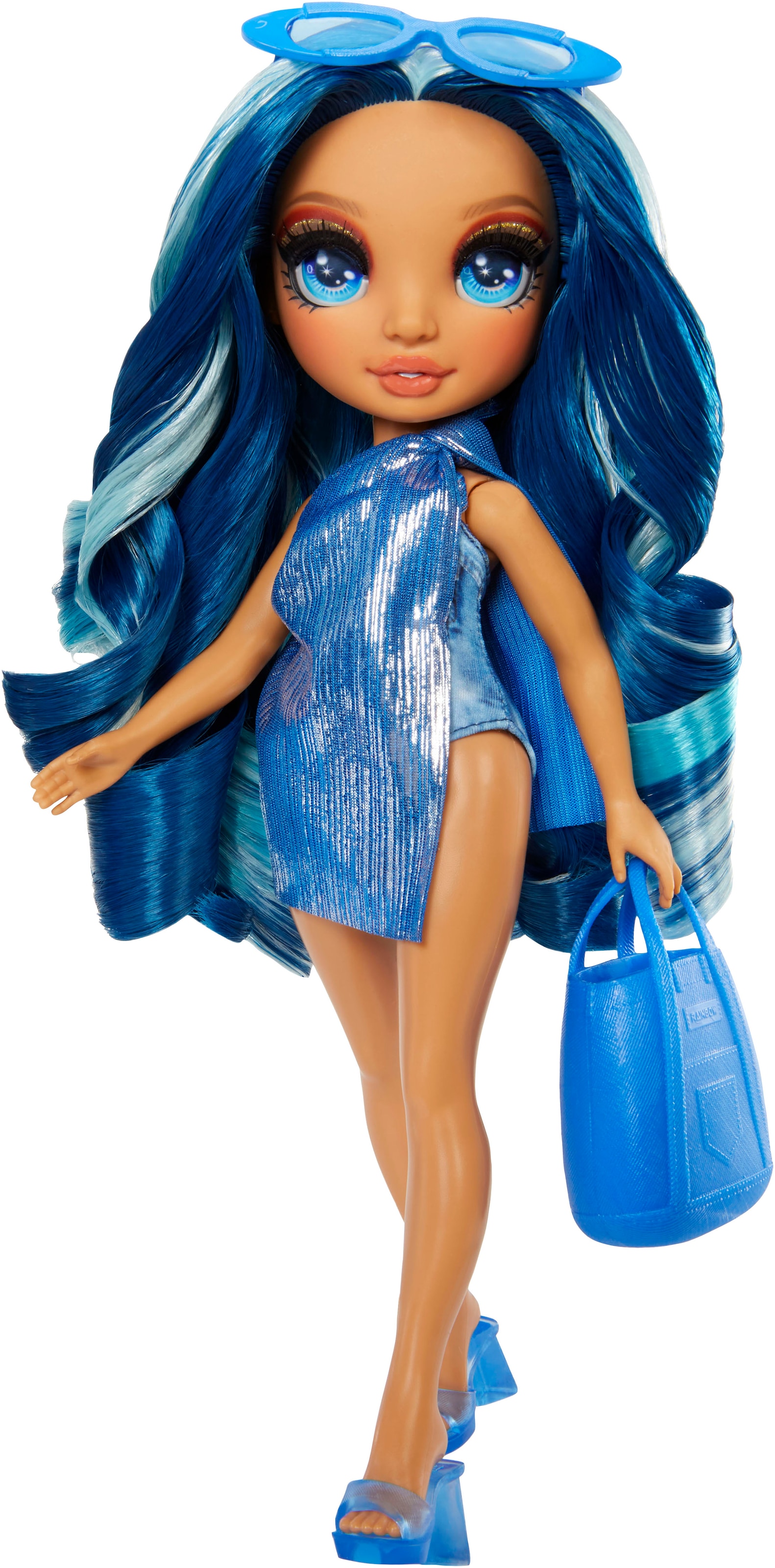 RAINBOW HIGH Anziehpuppe »Rainbow High Swim & Style  Fashion Doll- Skyler (Blue)«