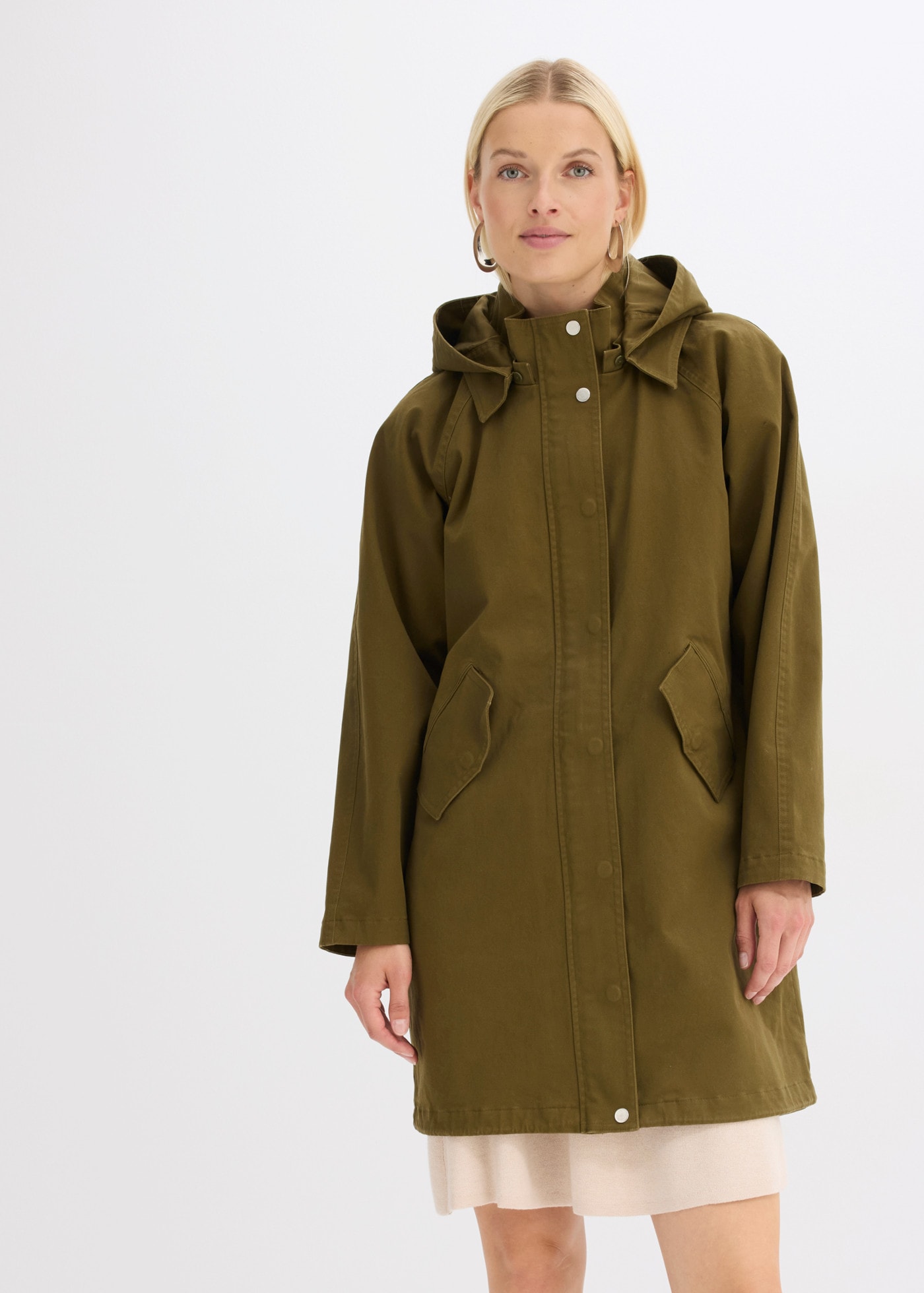 Image of bonprix Parka wasserabweisend, aus Baumwolle und Elasthan, mit Polyesterfutter