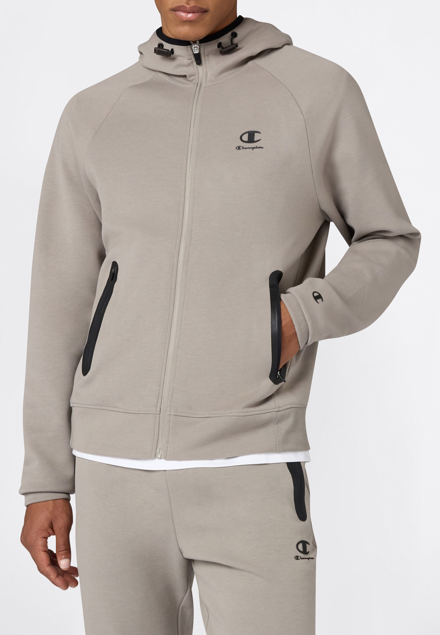 Image of Champion Windbreaker "C-TECH Interlock Hooded Full Zip Sweatshirt"