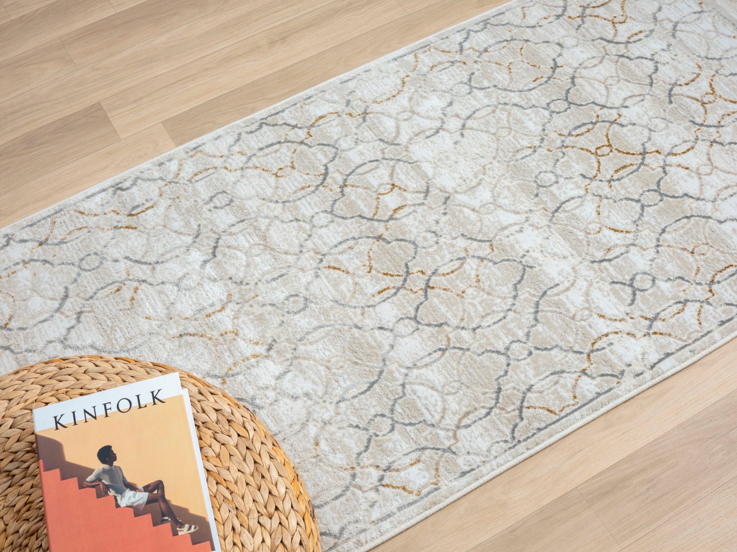 Myflair Möbel & Accessoires Teppich »My Floor, LAGERRÄUMUNG!« rechteckig 10 mm Höhe Kurzflor, Retro-Style, mit Fransen, besonders weich durch Microfaser