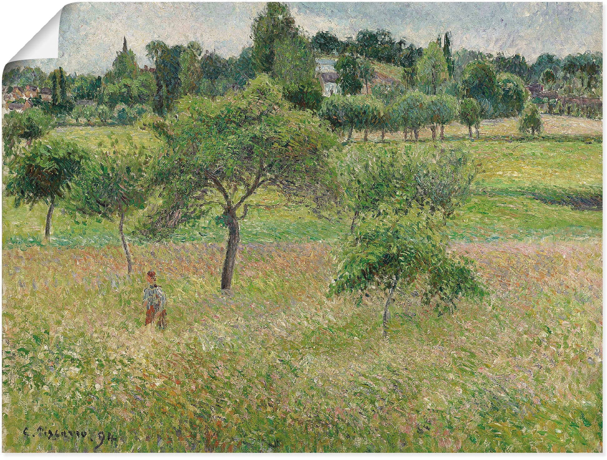 Kunstdruck »Apfelbäume in Eragny. 1894«, Wiesen & Bäume, (1 St.), als Leinwandbild,...