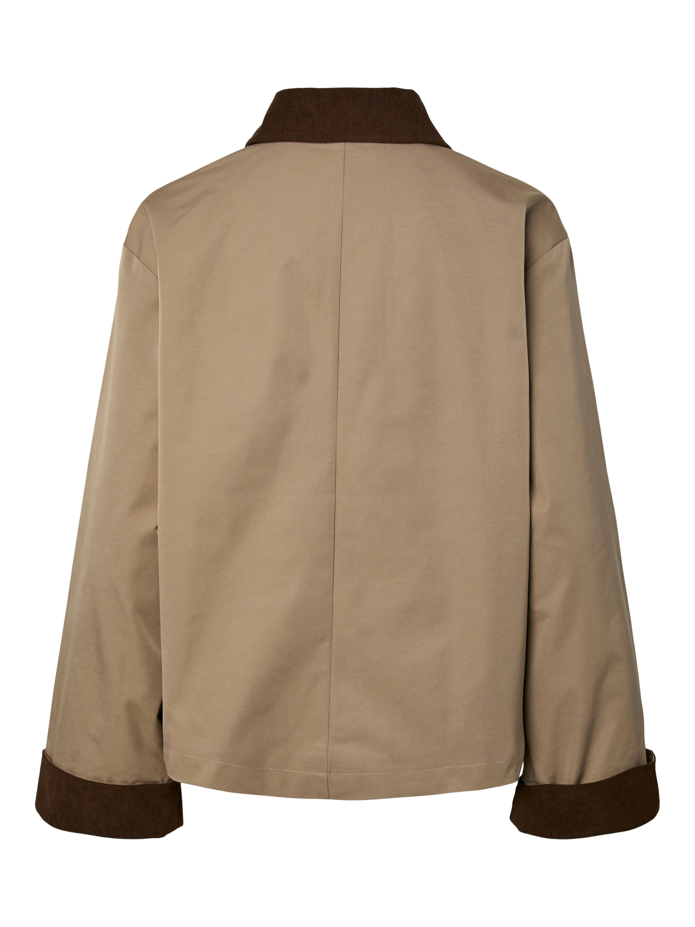 pieces Veste courte »PCJORMA SHORT LIGHT JACKET NOOS BC« avec col et bordures contrastants