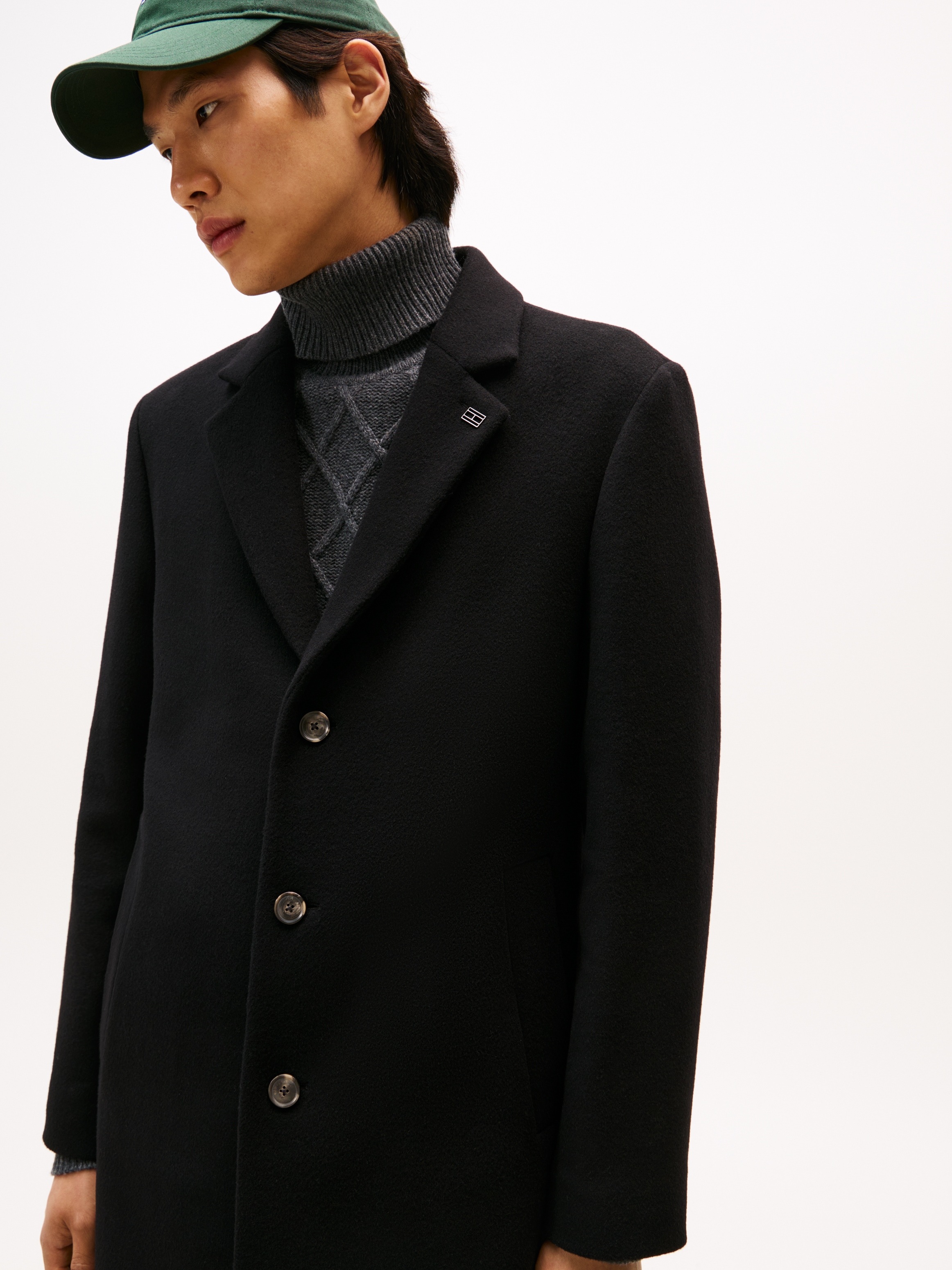 Image of Tommy Hilfiger Wollmantel "WOOL MIX COAT" Reverskragen, regular fit
