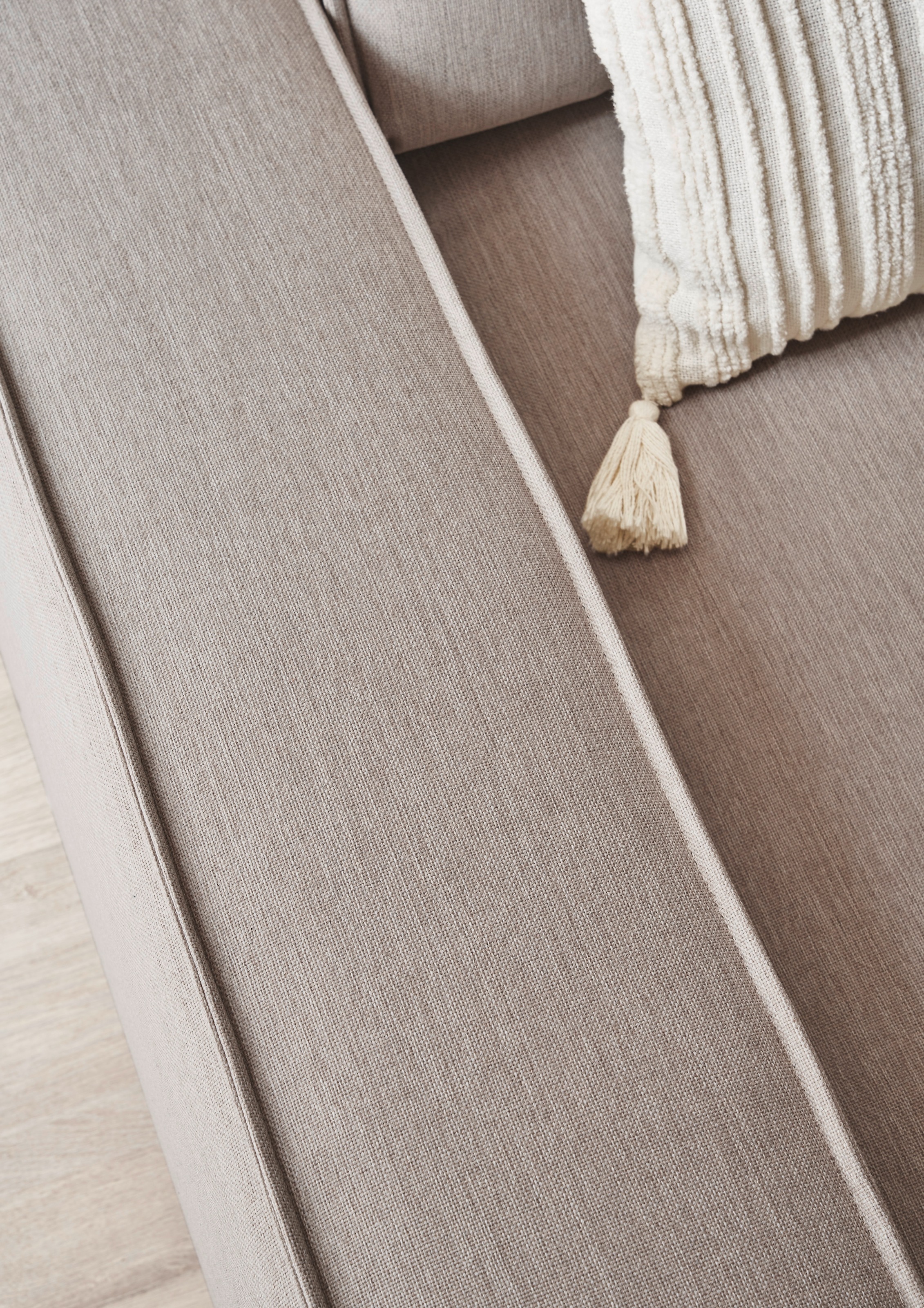 Home affaire Ecksofa »NEU: SHERWOOD XXL 284, Big-Sofa L-Form, tiefe Sitzfläche 95 cm, Cord«, Recamiere rechts/links, als Schlafsofa stellbar, Cord u. Leinenoptik