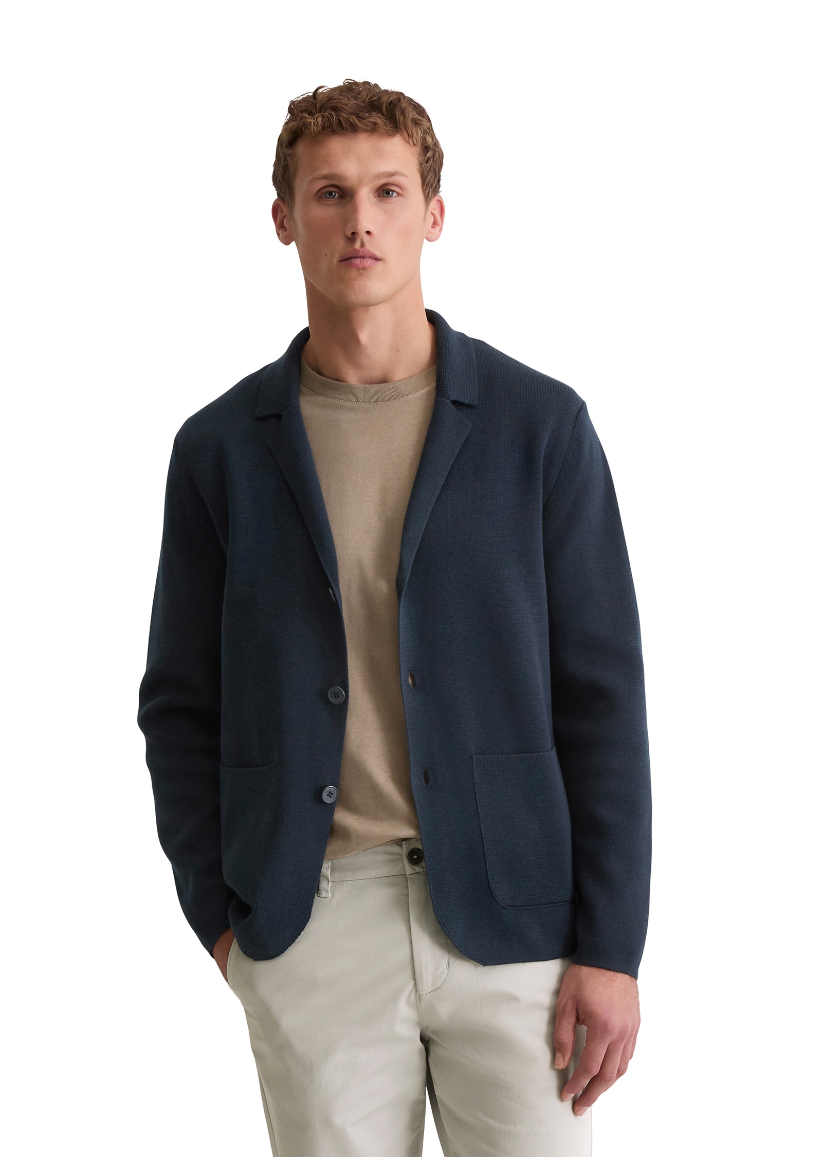 Image of Marc OPolo Stricksakko regular fit, aus Bio-Baumwolle