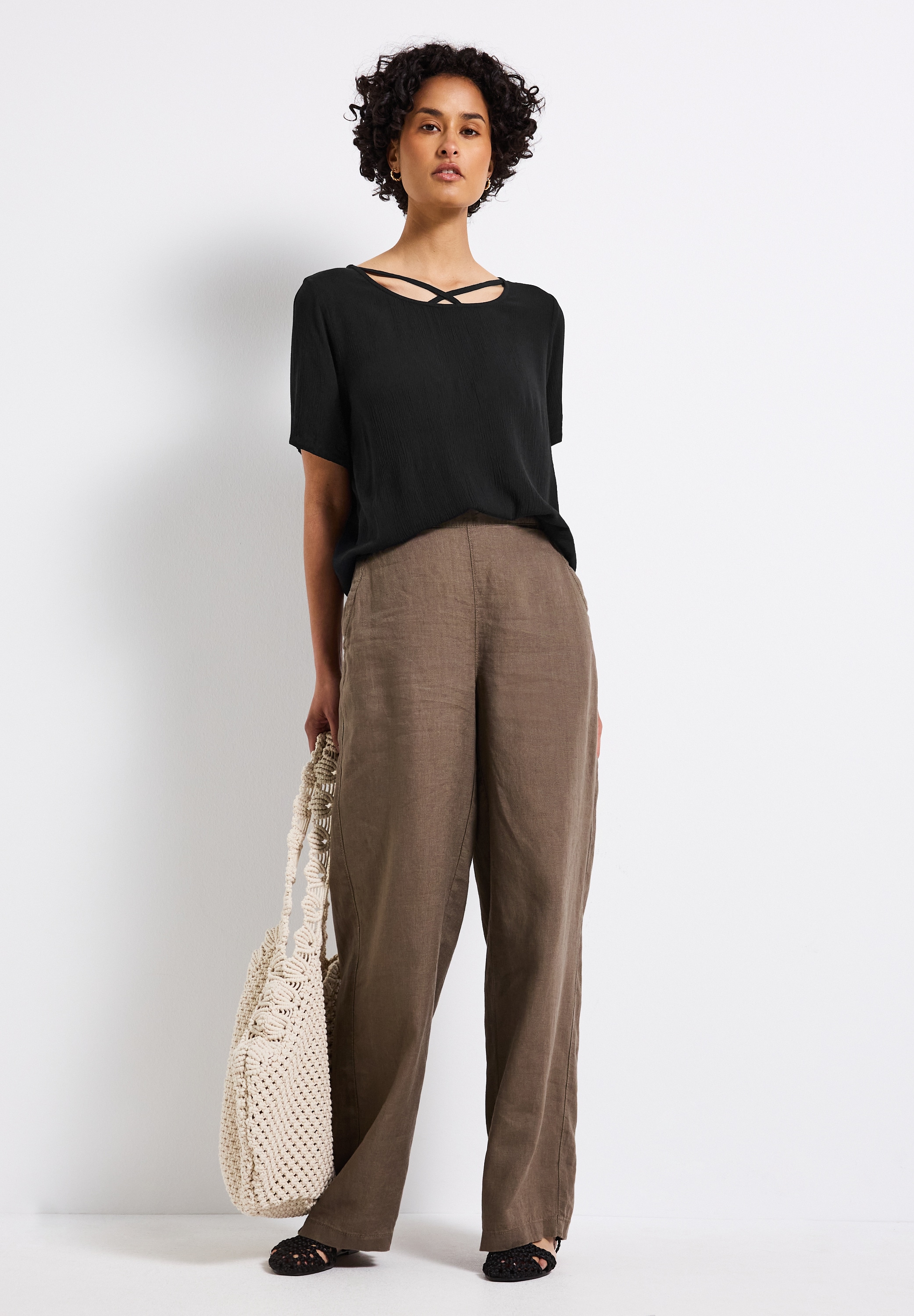 STREET ONE Shirtbluse, mit Bänderdetail
