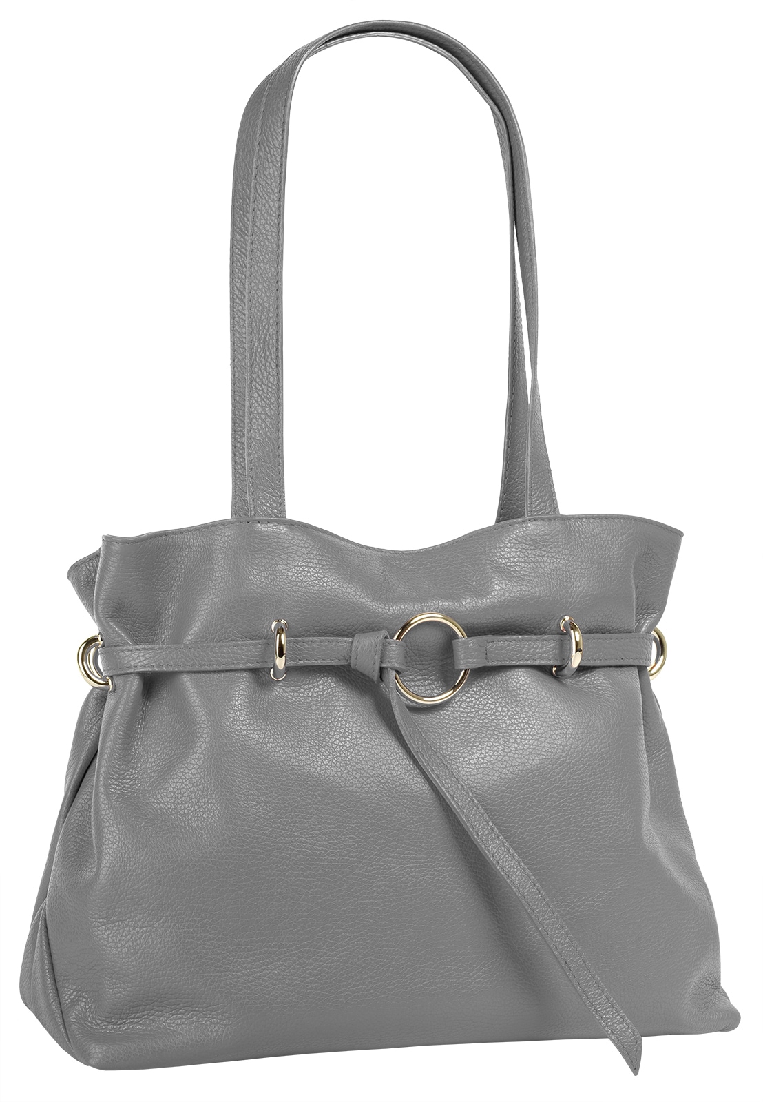 Samantha Look Henkeltasche echt Leder, Made in Italy