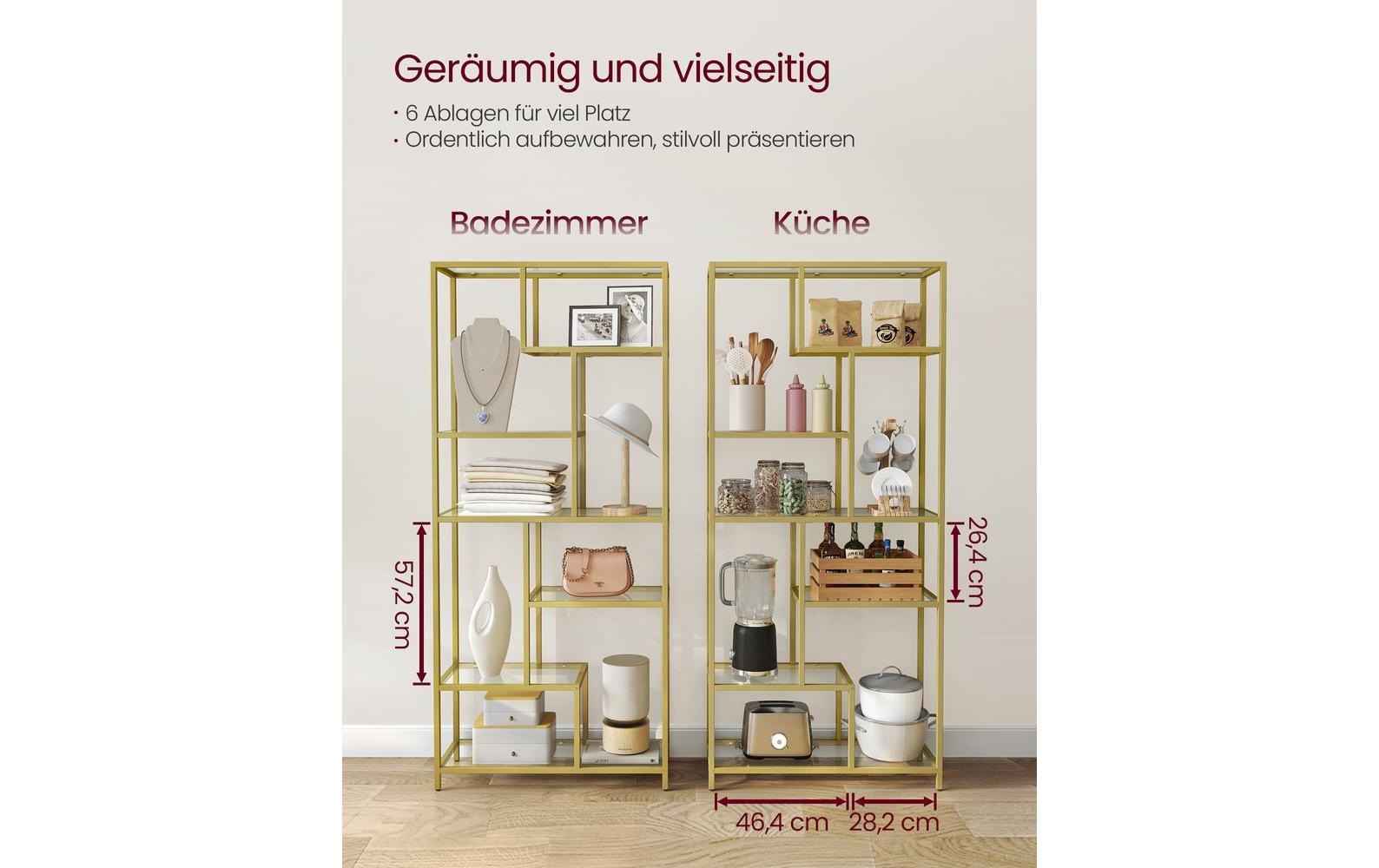 VASAGLE Regal »6 Ablagen 80 x 180.3 cm«