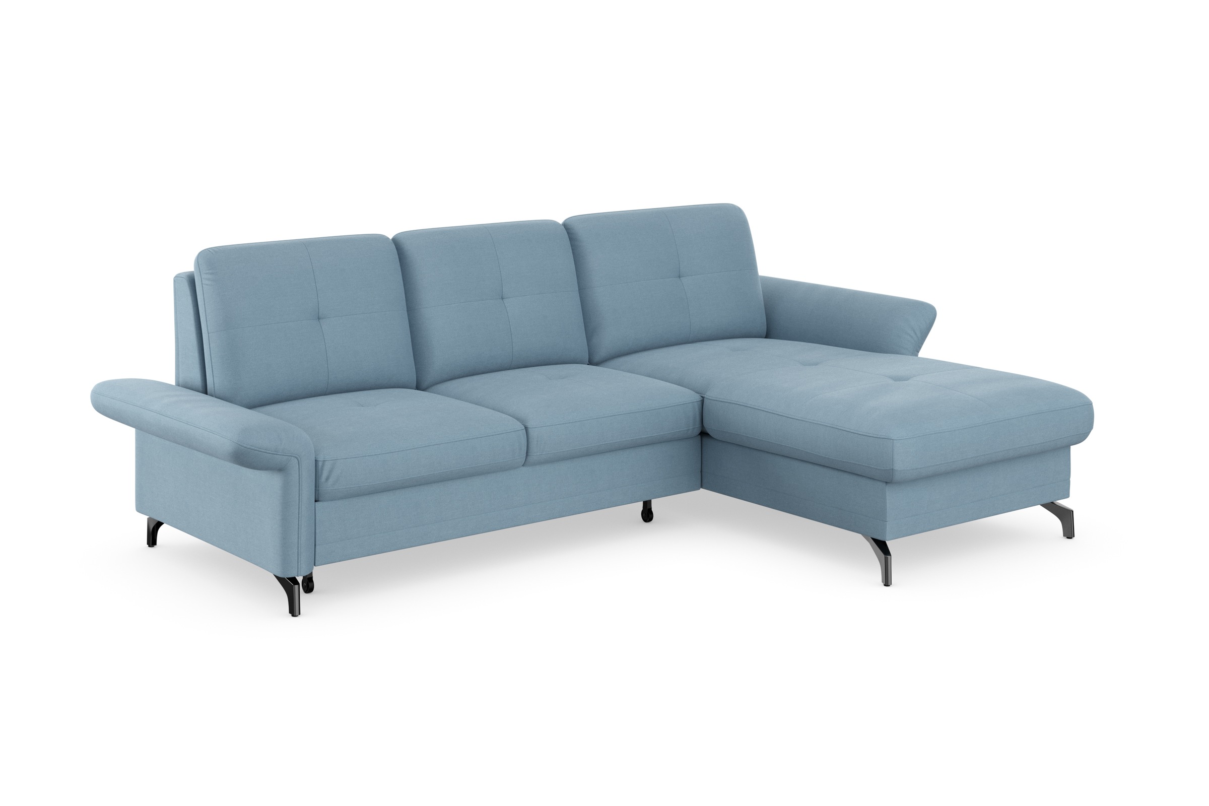 Places of Style Ecksofa »Calando L-Form«, wahlweise mit Bettfunktion, Bettkasten und Armteilfunktion
