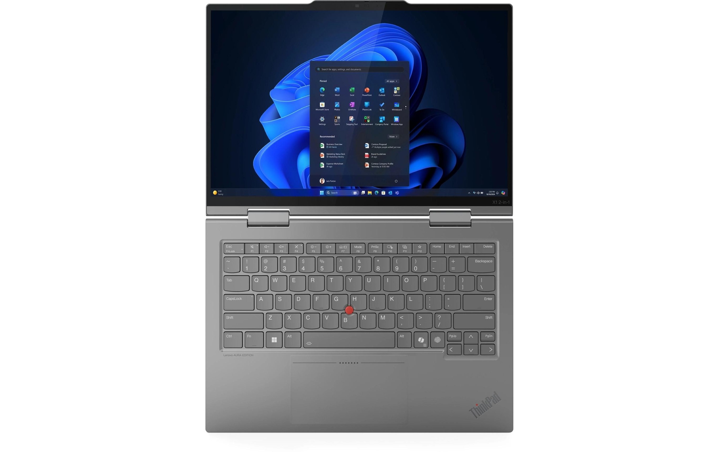 Lenovo Ordinateur portable »ThinkPad X1 2-in-1 Gen. 10 Aura Edition Copilot+ PC« / 14 ″ Intel Core Ultra 7 ARC