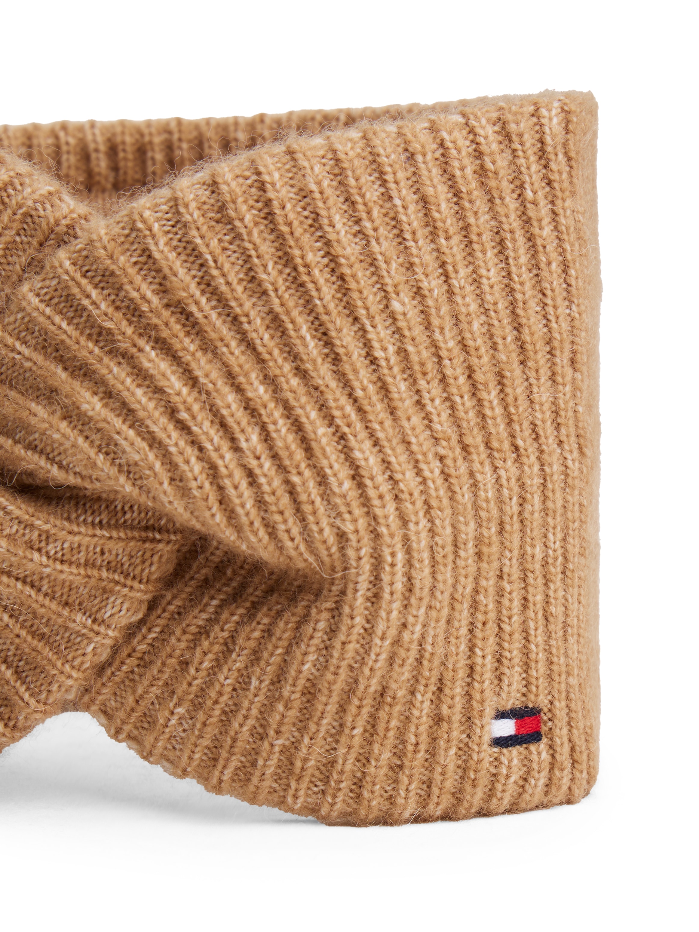 Tommy Hilfiger Stirnband »TH FLAG FLUFFY«, flauschig mit Wolle, ca. 20x11 cm, Rippstrick