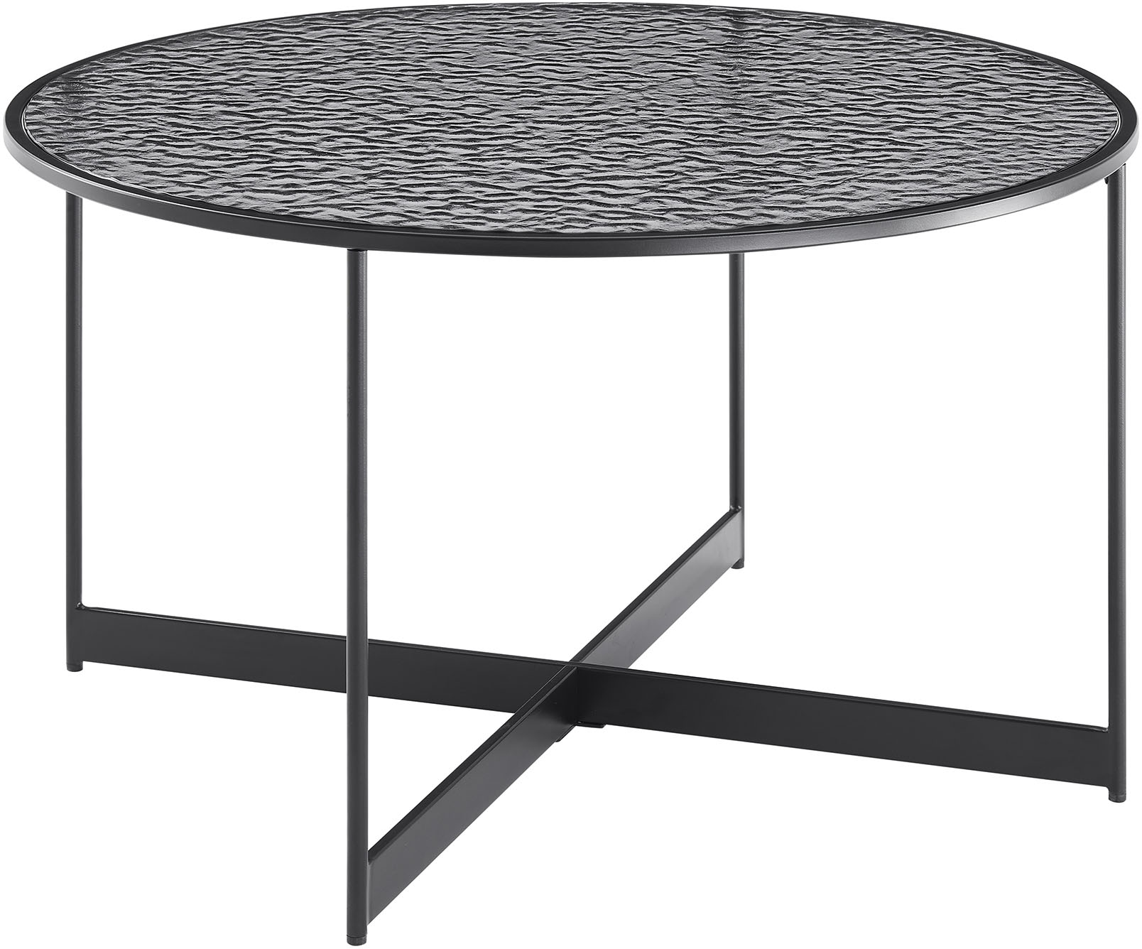 Image of SalesFever Couchtisch "Coffeetable Wohnzimmerhtisch für stylisches Wohnambiente" 1 Stk. tlg. Glasplatte mit Strukturoptik