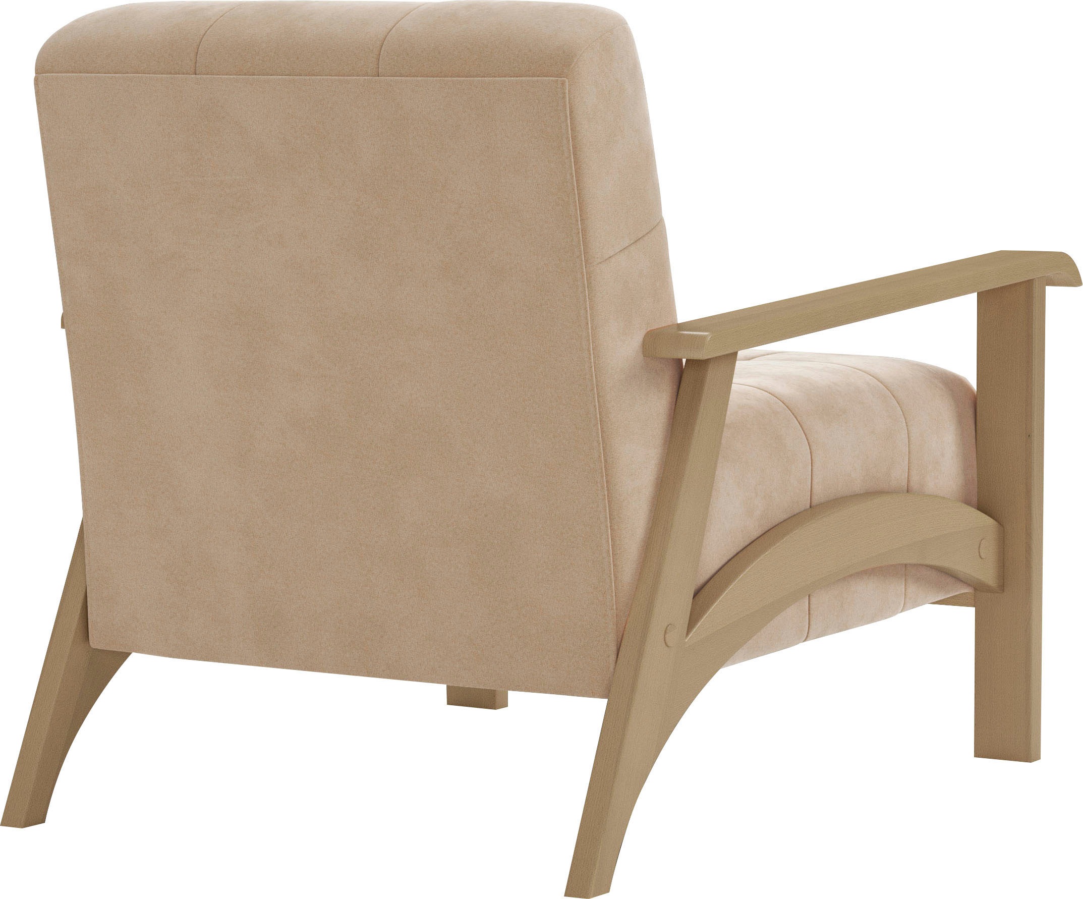 sit&more Fauteuil »Billund« Armlehnen aus Buchenholz in natur, verschiedene Bezüge und Farben