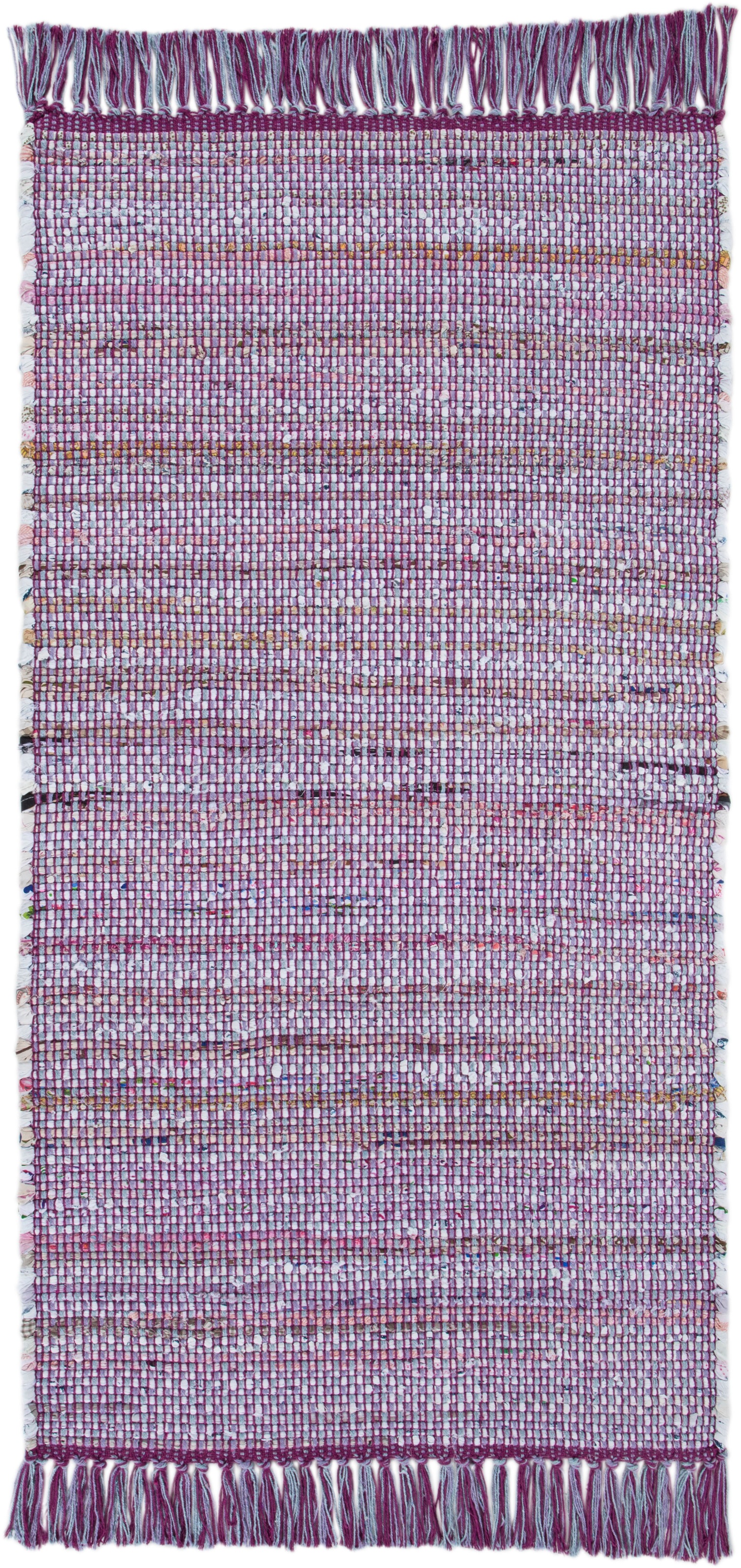 Image of my home Teppich »Figueres«, rechteckig, 8 mm Höhe, Handweb Teppich, Flachgewebe, Fleckerl, reine Baumwolle, handgewebt, meliert, mit Fransen, ideal im Wohnzimmer & Schlafzimmer bei Ackermann Versand Schweiz