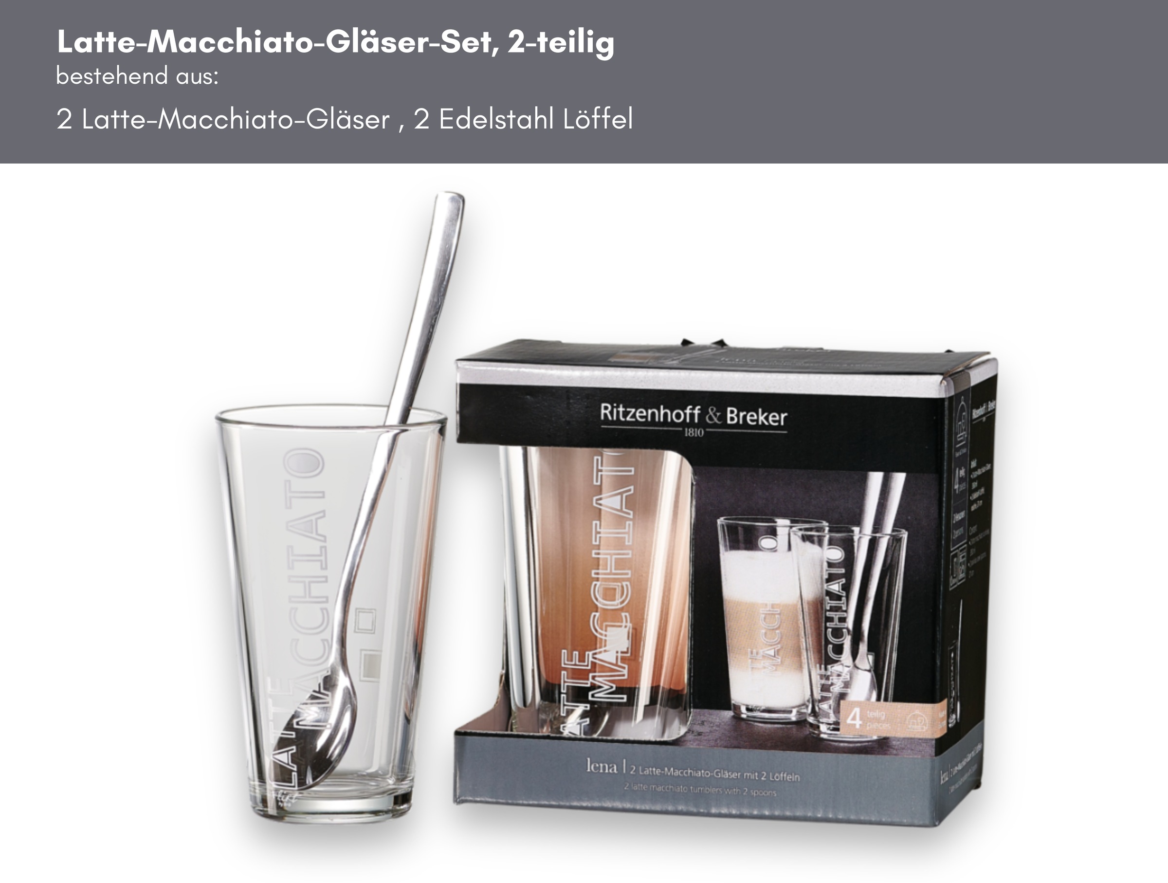 Ritzenhoff & Breker Latte-Macchiato-Set LENA
