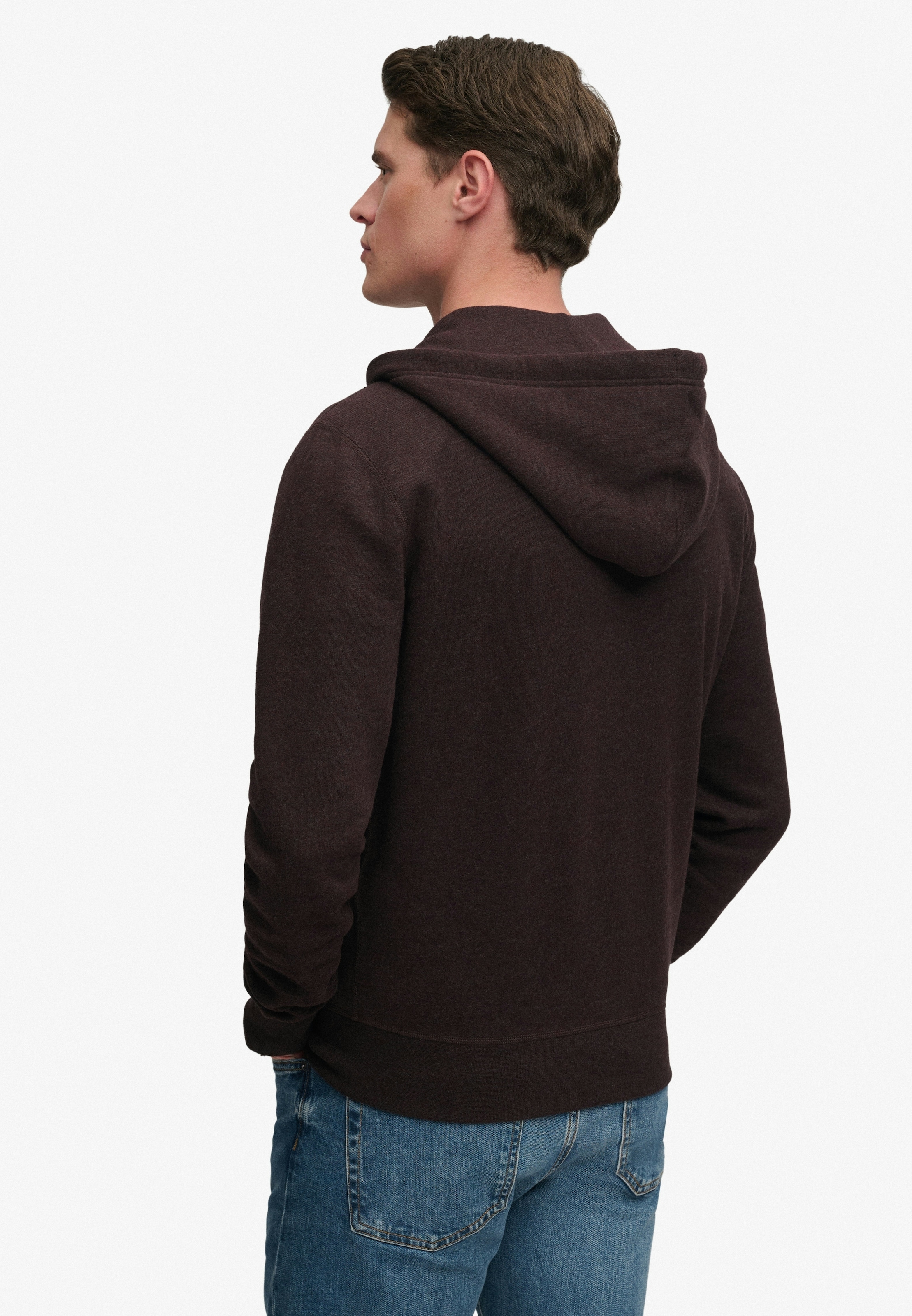 Superdry Sweat à capuche »ESSENTIAL SDCO LOGO ZIPHOOD« mélange coton, coupe régulière