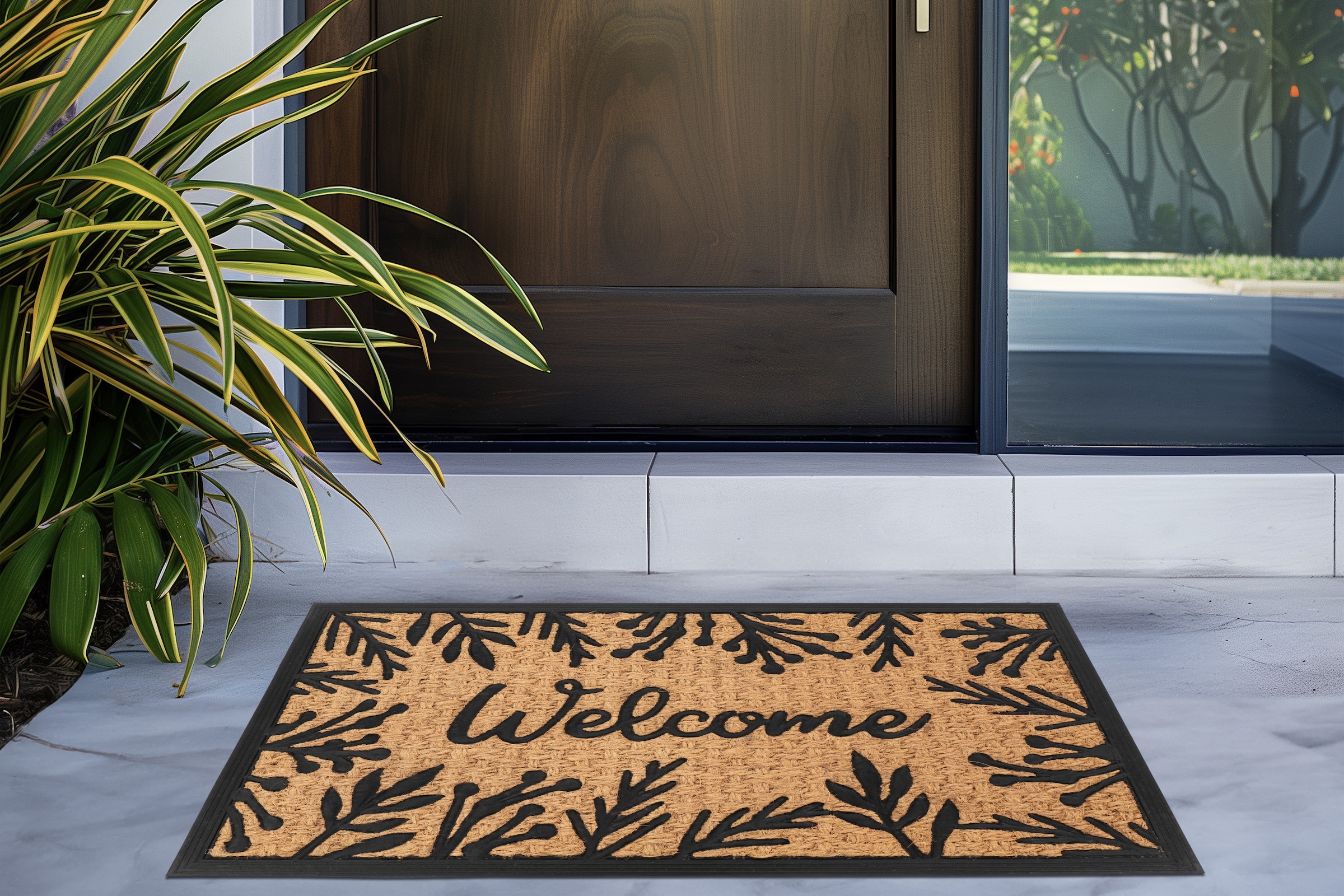 Kayoom Fussmatte »Entry 125« rechteckig 11 mm Höhe Türmatte, Kokos Gummi, Eingang, Welcome