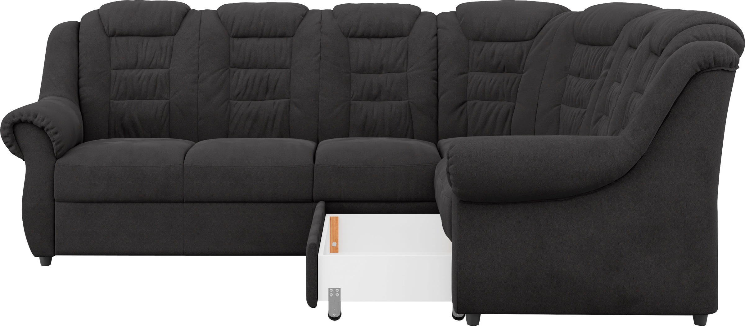 Home affaire Ecksofa »Boston L-Form«, mit hoher Rückenlehne, wahlweise mit Bettfunktion & Stauraum