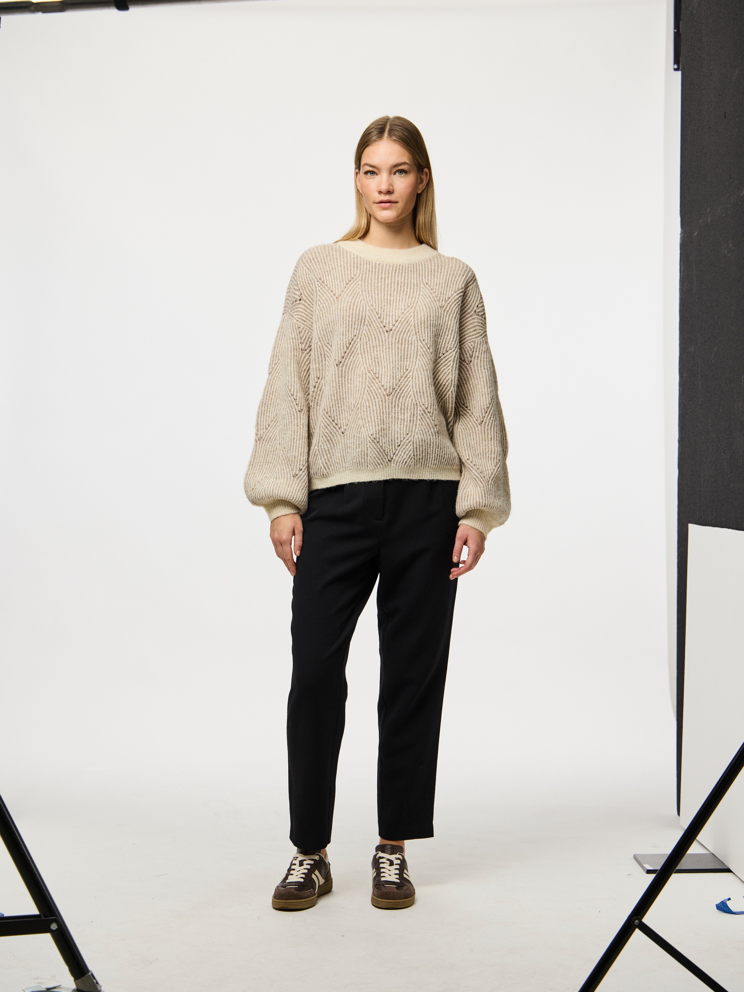 pieces Pull à col rond »PCJENNA LS O-NECK KNIT NOOS BC«