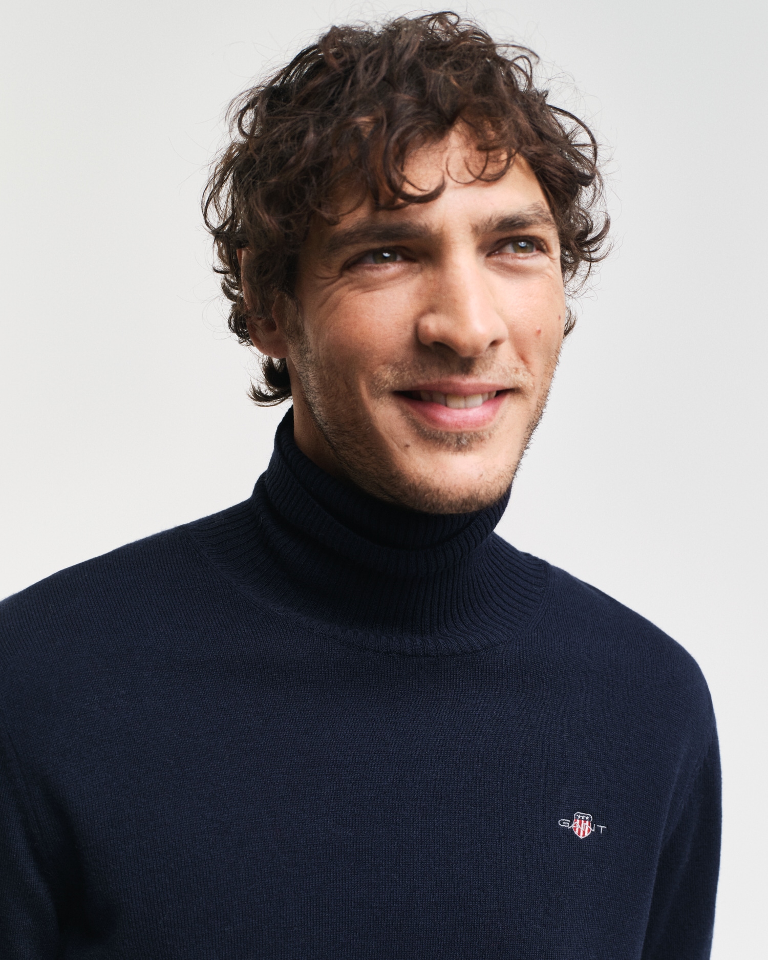 Gant Strickpullover »CTN/WO ROLLNECK« Mit Rundhalsausschnitt