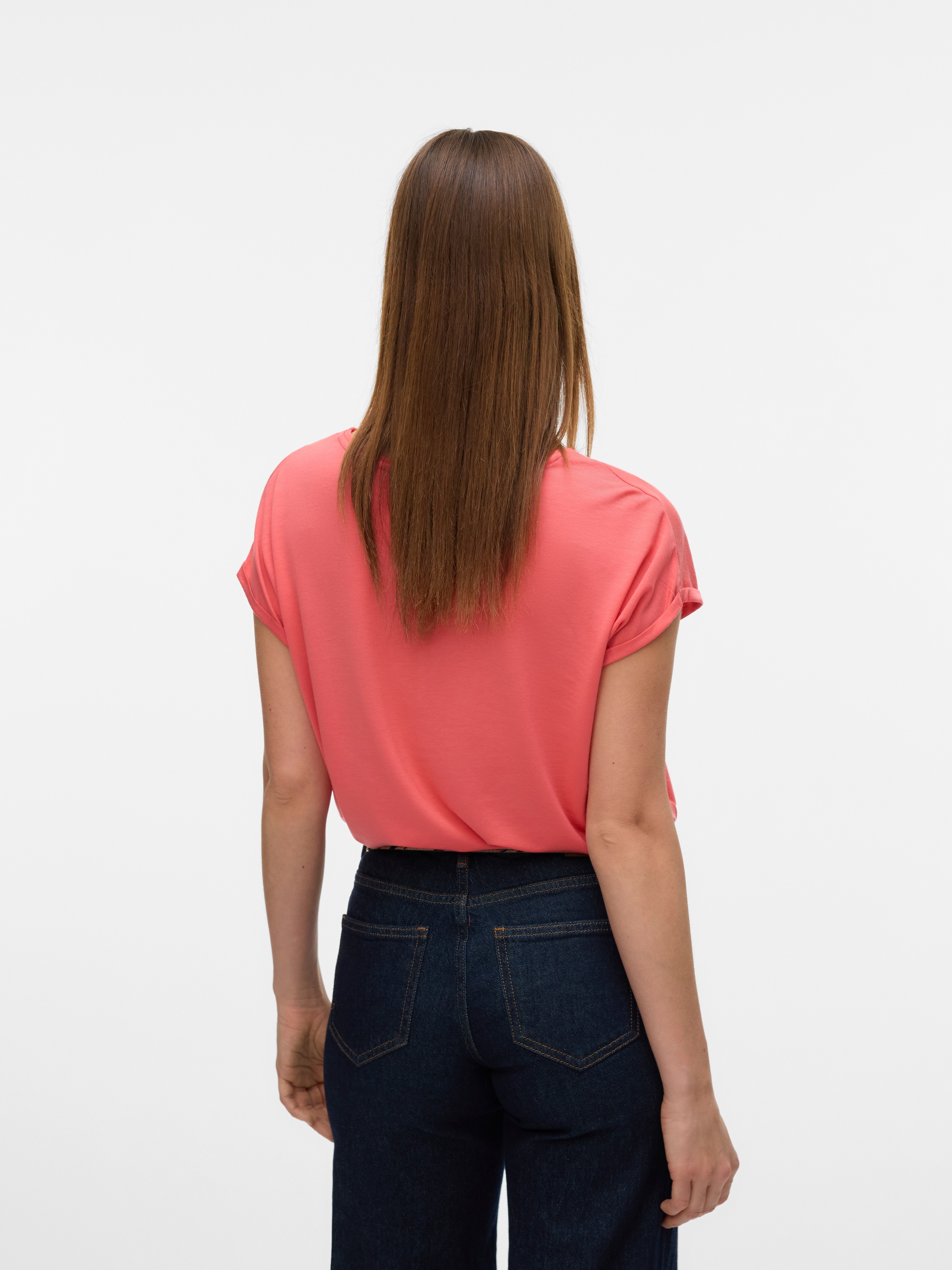 Vero Moda Rundhalsshirt »VMAVA PLAIN SS TOP GAJRS NOOS«