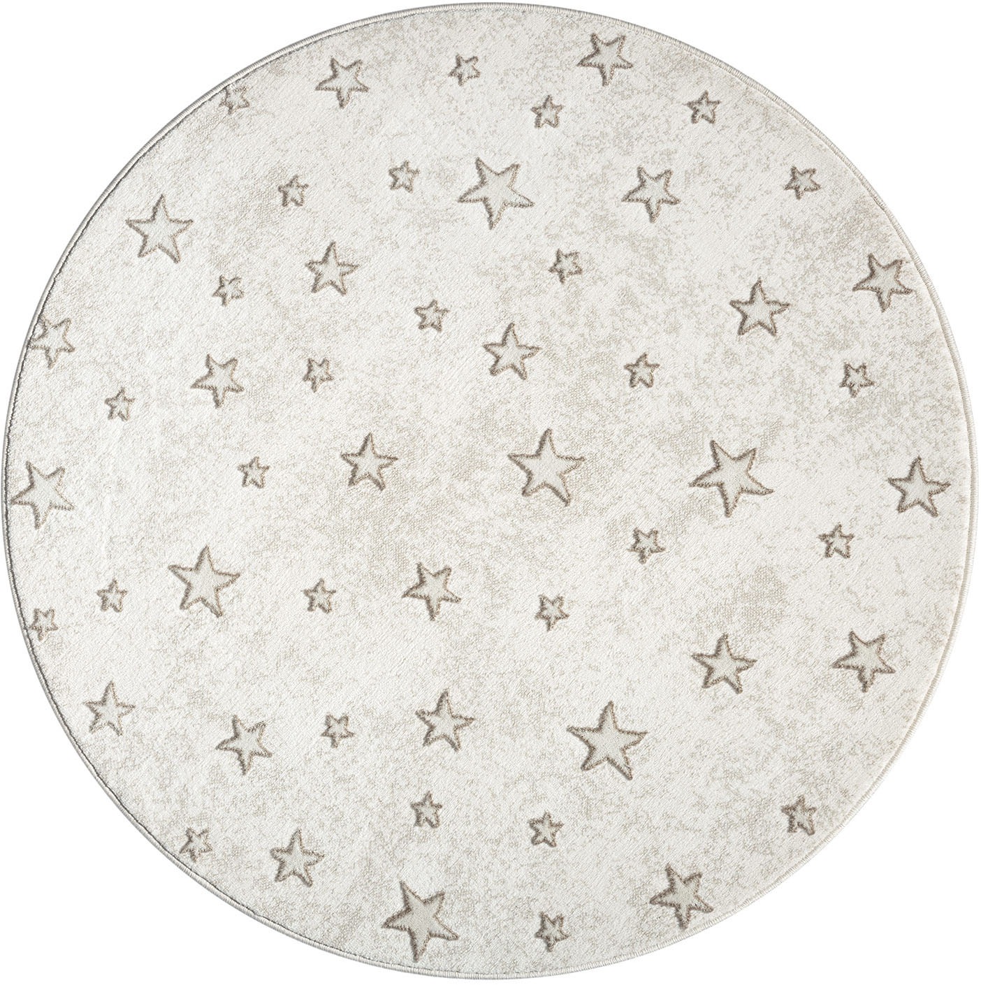 Carpet City Kinderteppich »MARA725«, rund, Kinderzimmer Teppich Sterne Beige Spielzimmer