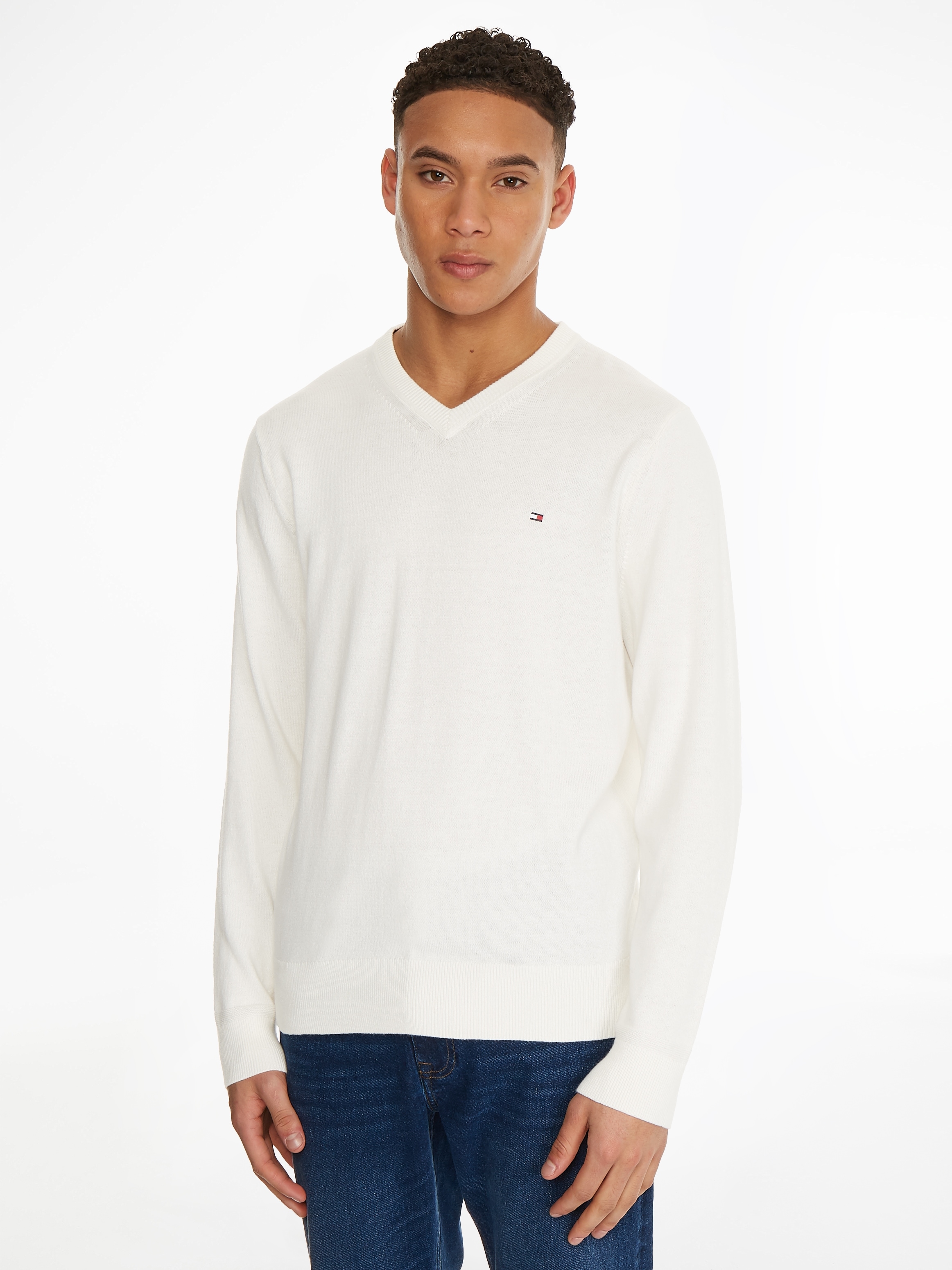 V-Ausschnitt-Pullover »PIMA ORG CTN CASHMERE V NECK«