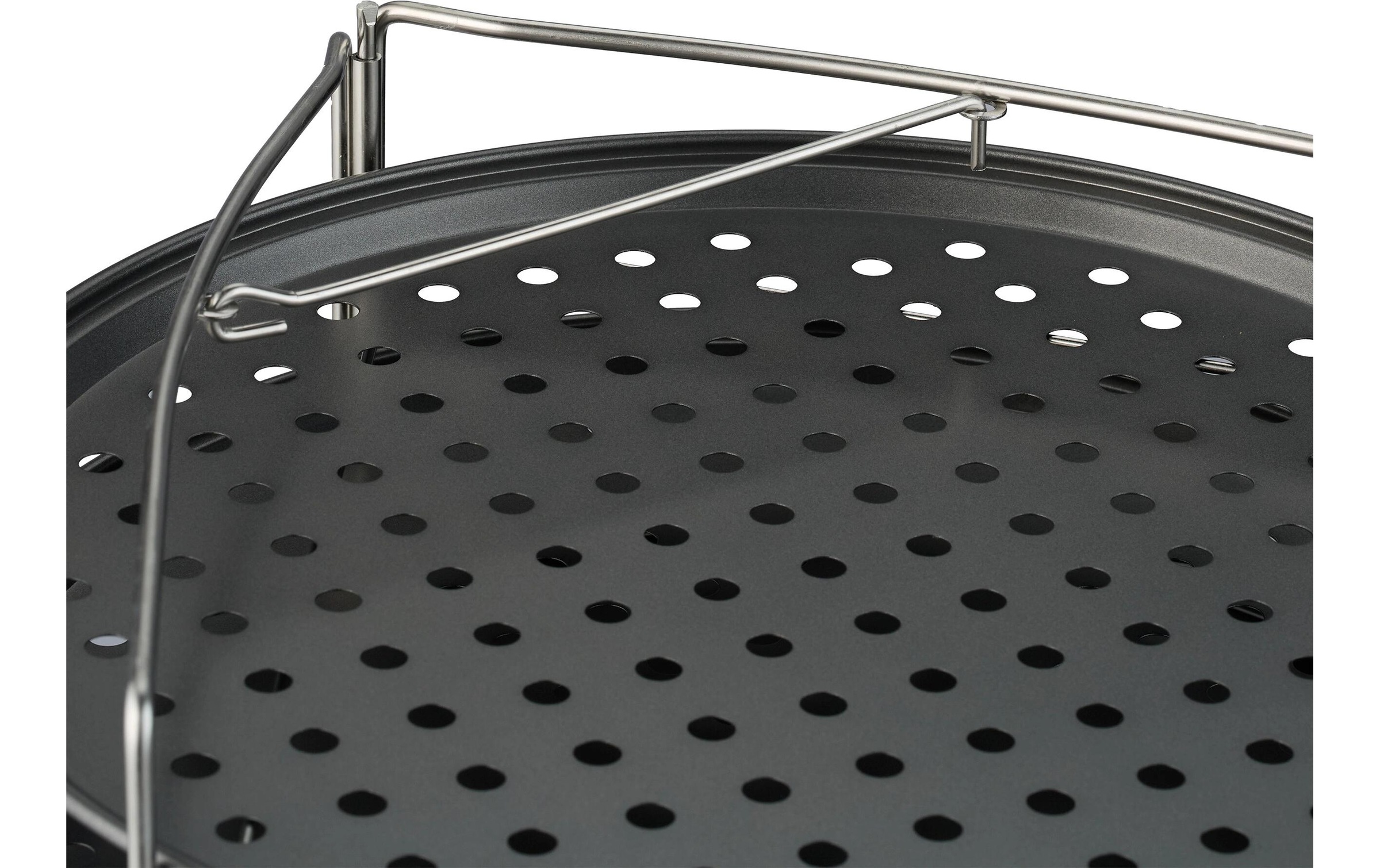 relaxdays Pizzablech »Loch 4er-Set mit Gestell« Edelstahl | Stahl